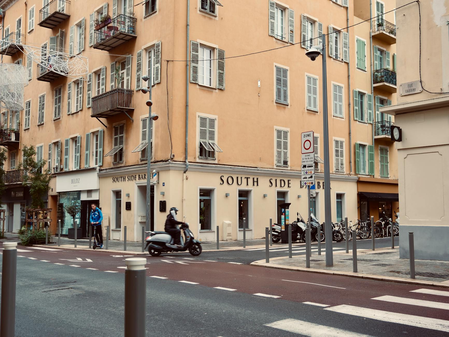 City street in Nice with vintage architecture