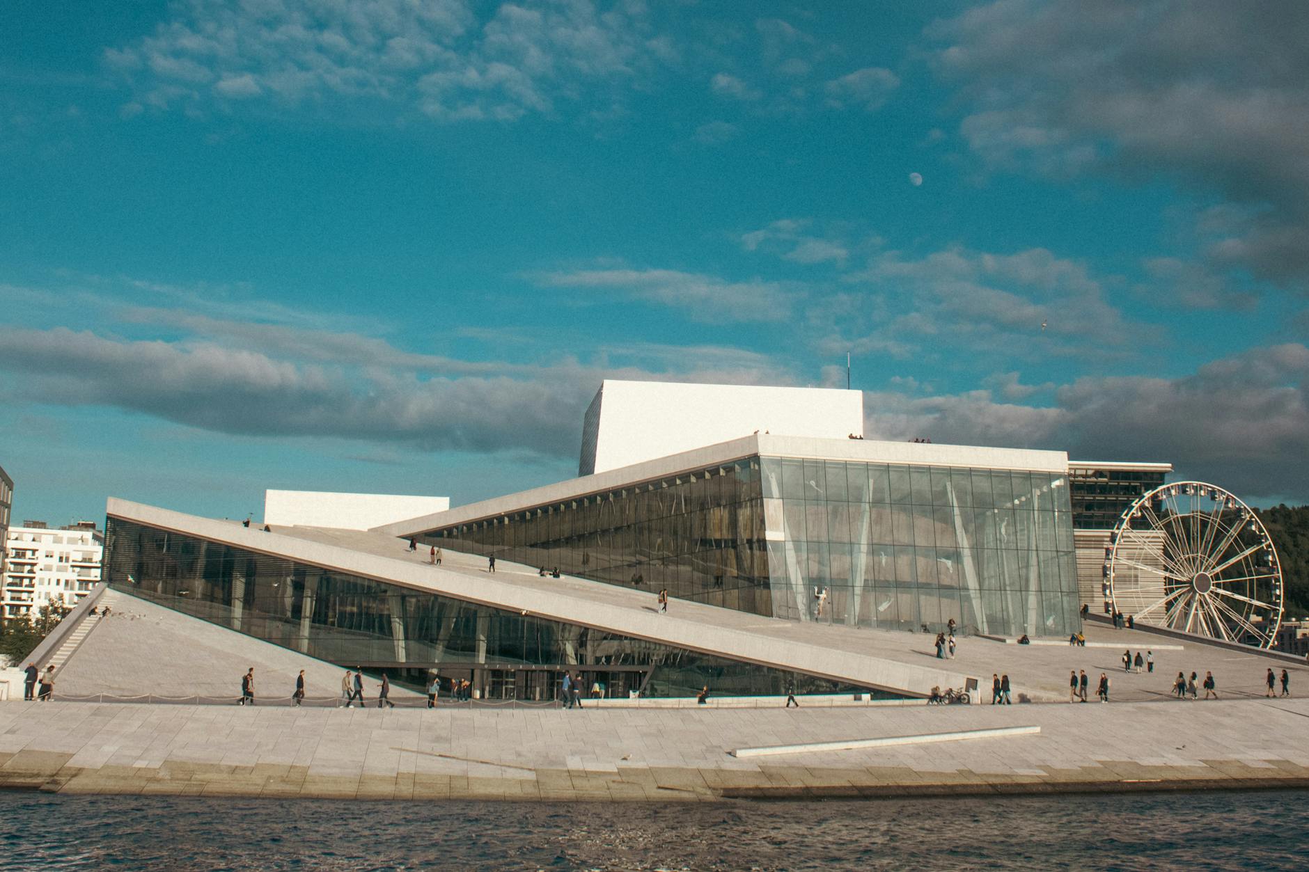 Oslo Opera House architecture under a summer sky