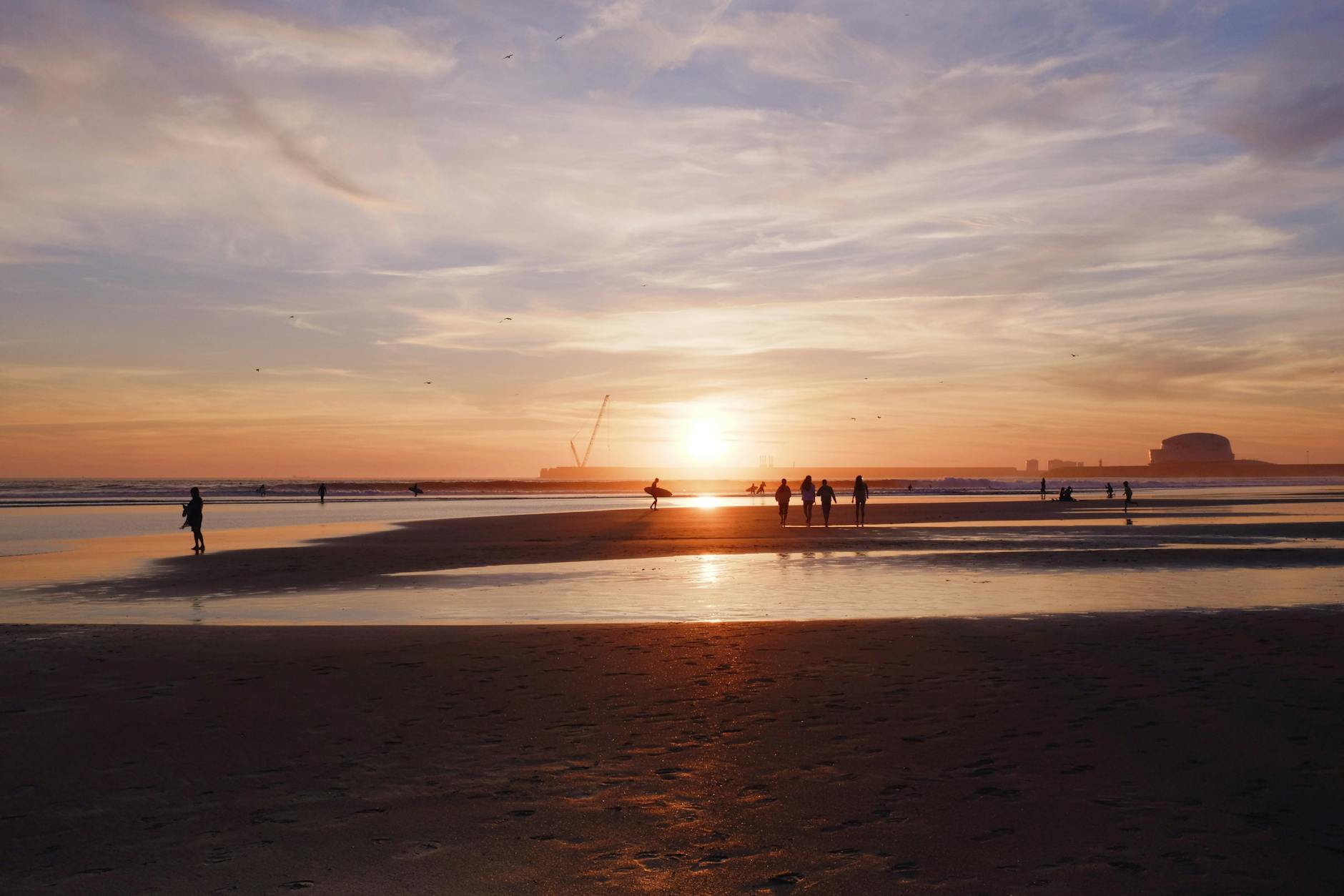 Sunset at Matosinhos Beach in Porto