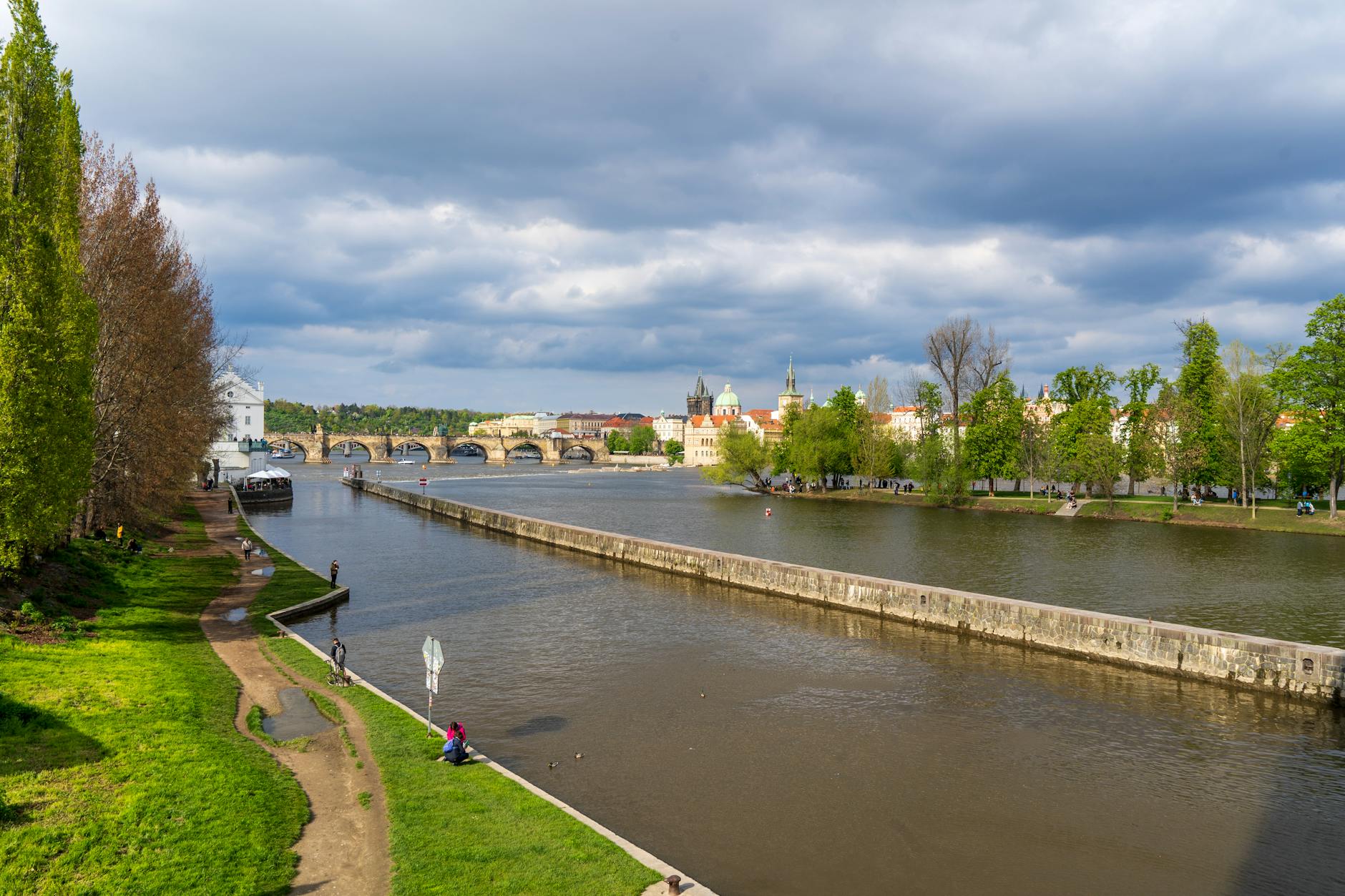 Charles Bridge over the Vltava River in Prague