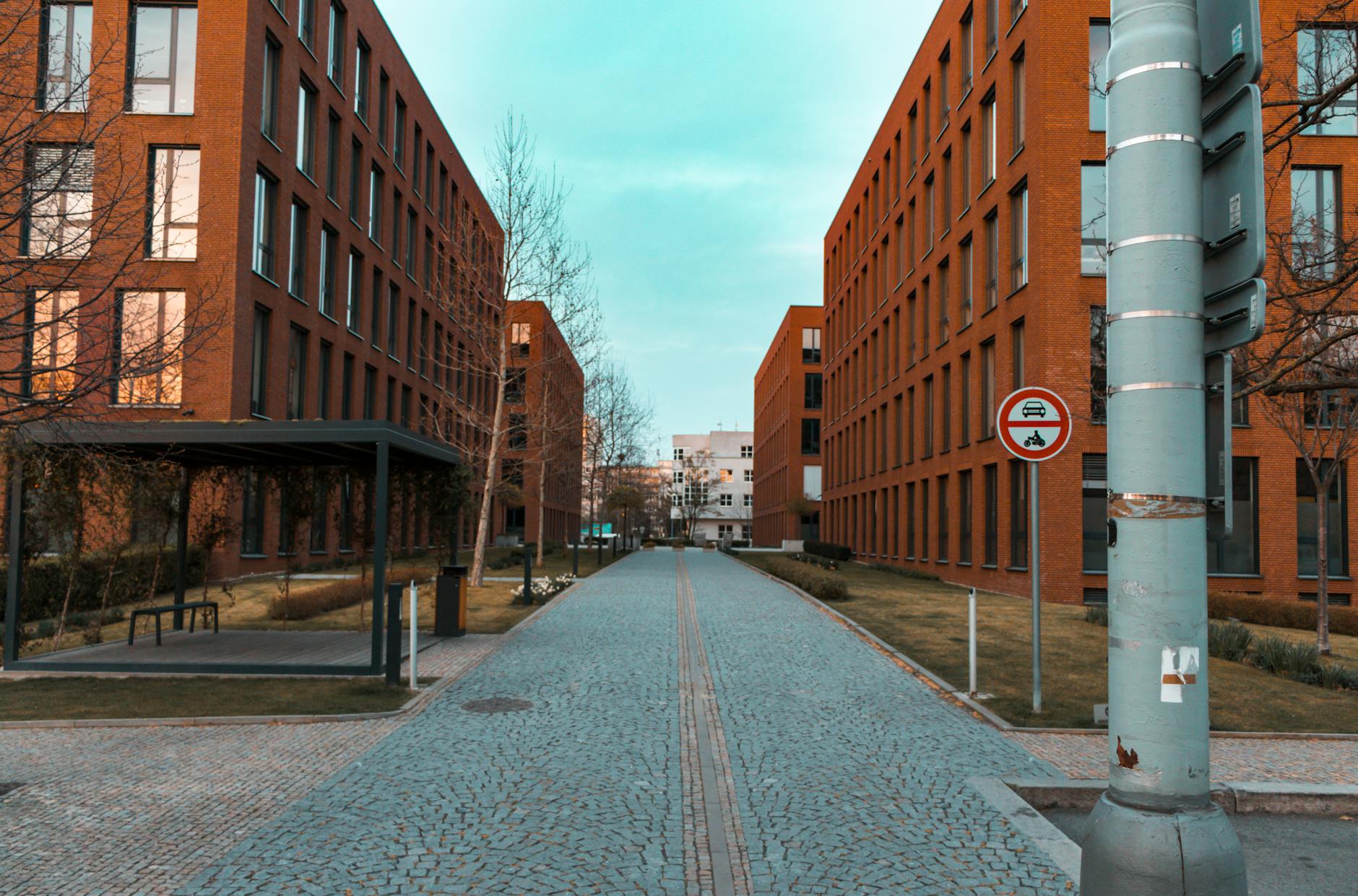 Contemporary office buildings in Prague