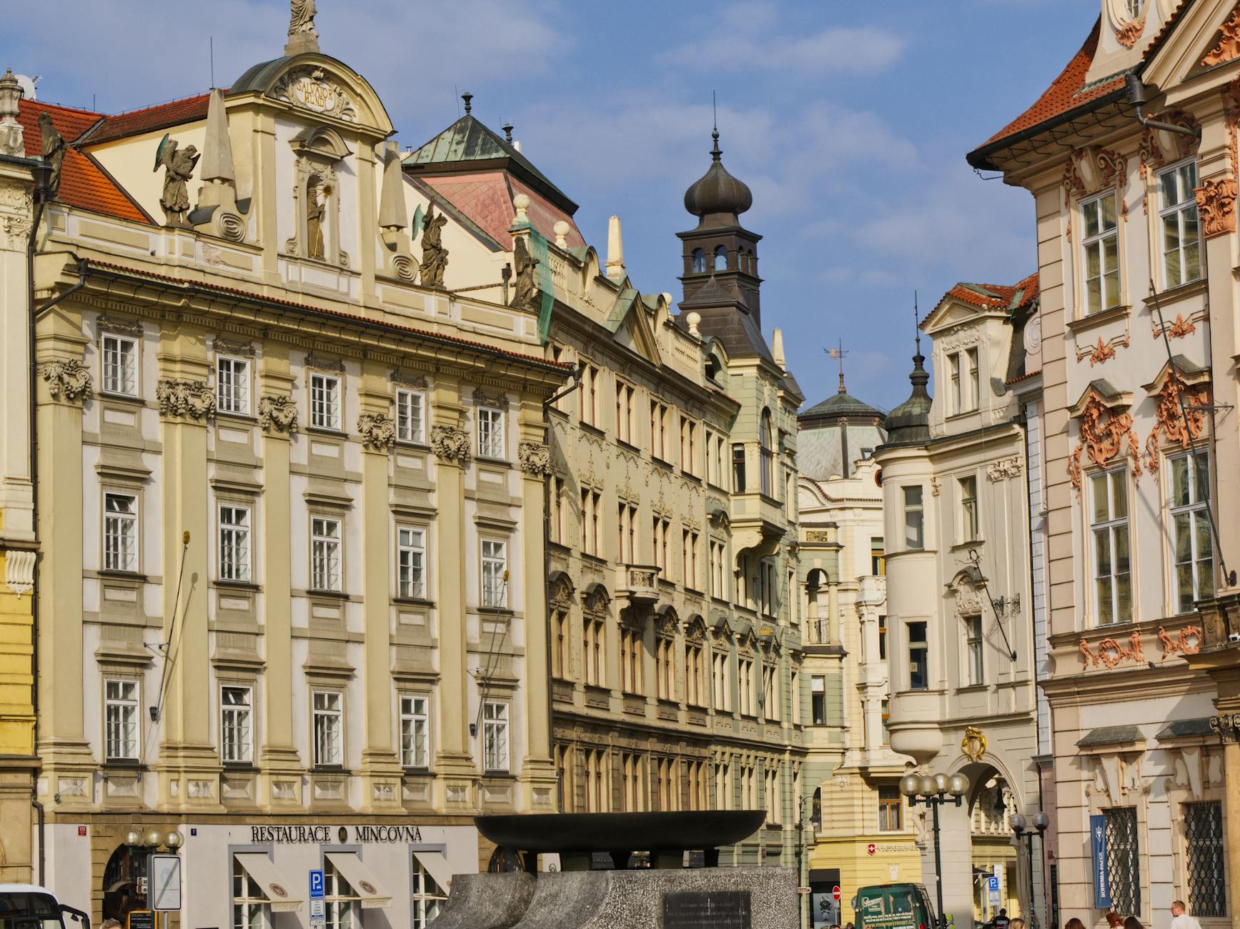 Historic architecture in Prague city center