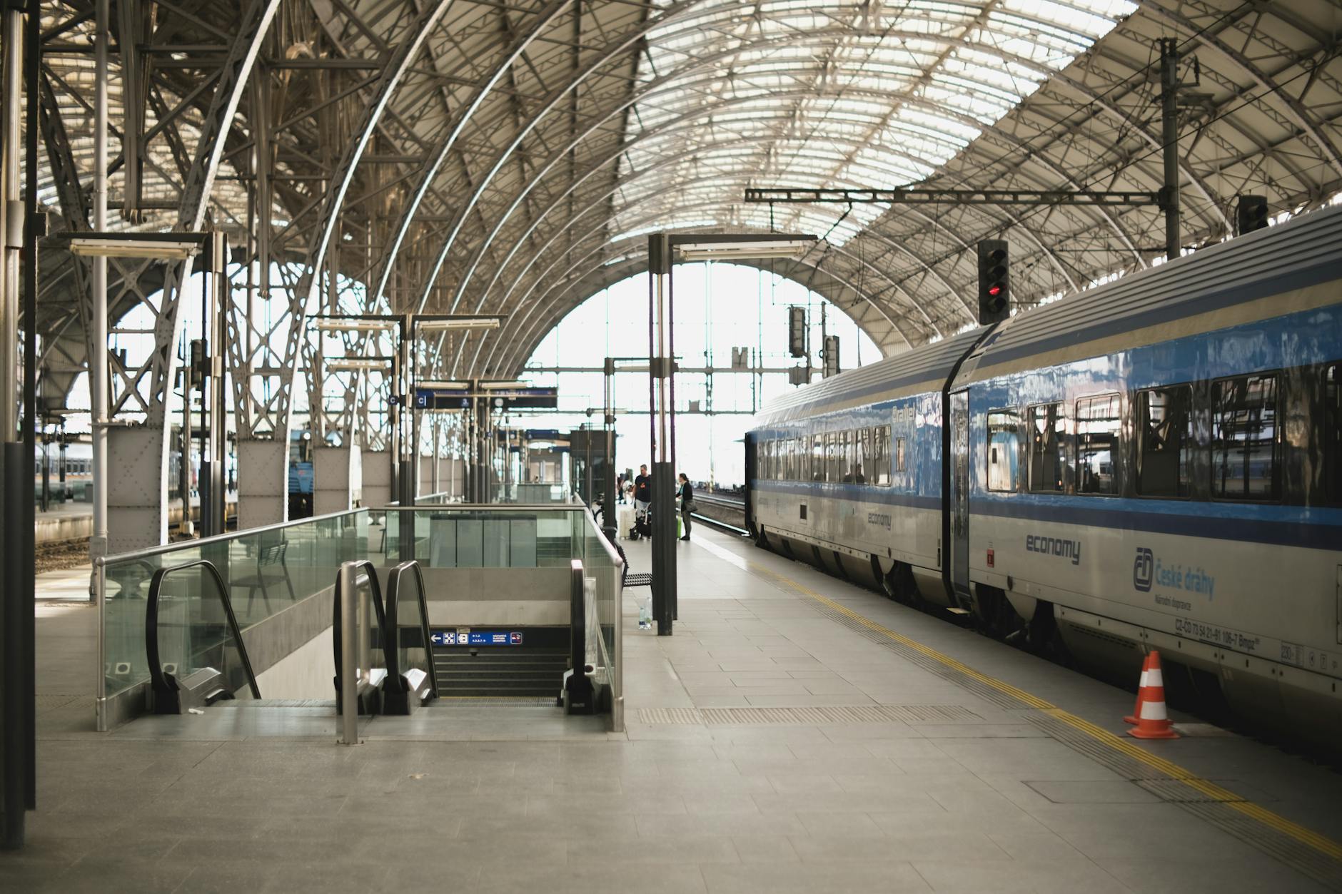 Modern train at Prague Main Railway Station