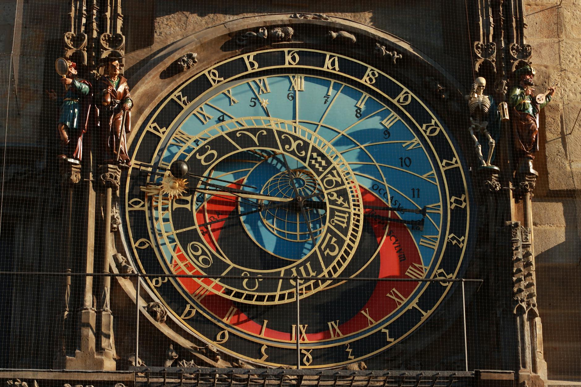Close-up of the Prague Astronomical Clock