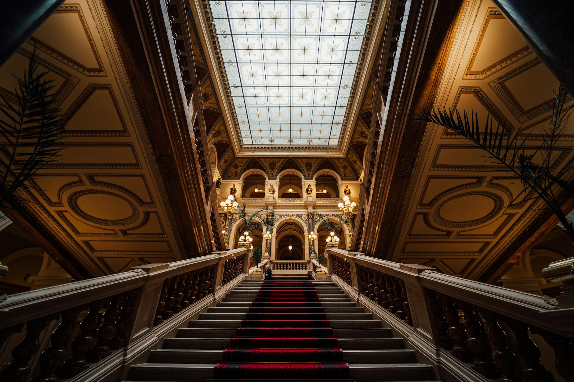 Grand Neo-Renaissance interior of Prague National Museum