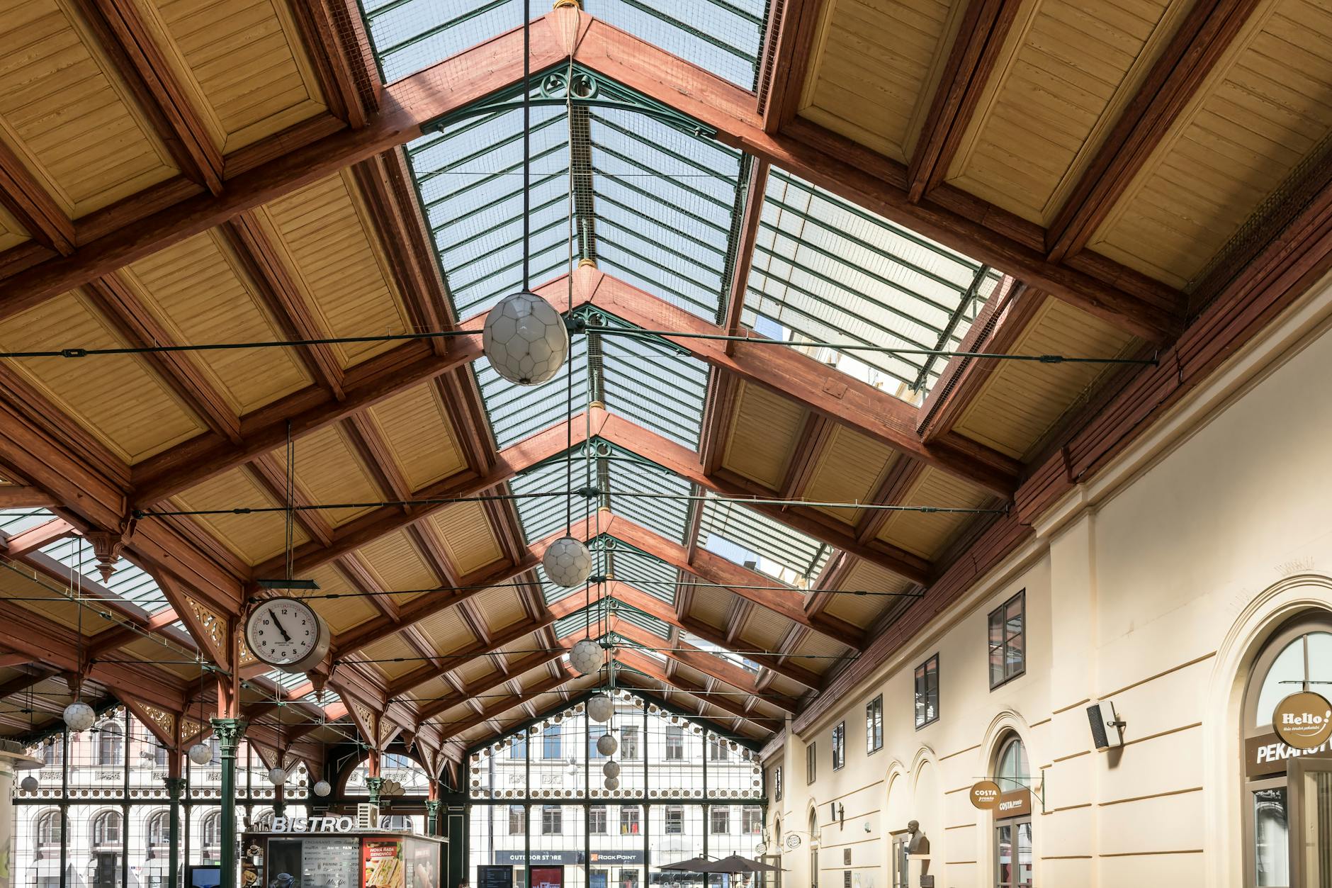 Interior of Prague's classic train station