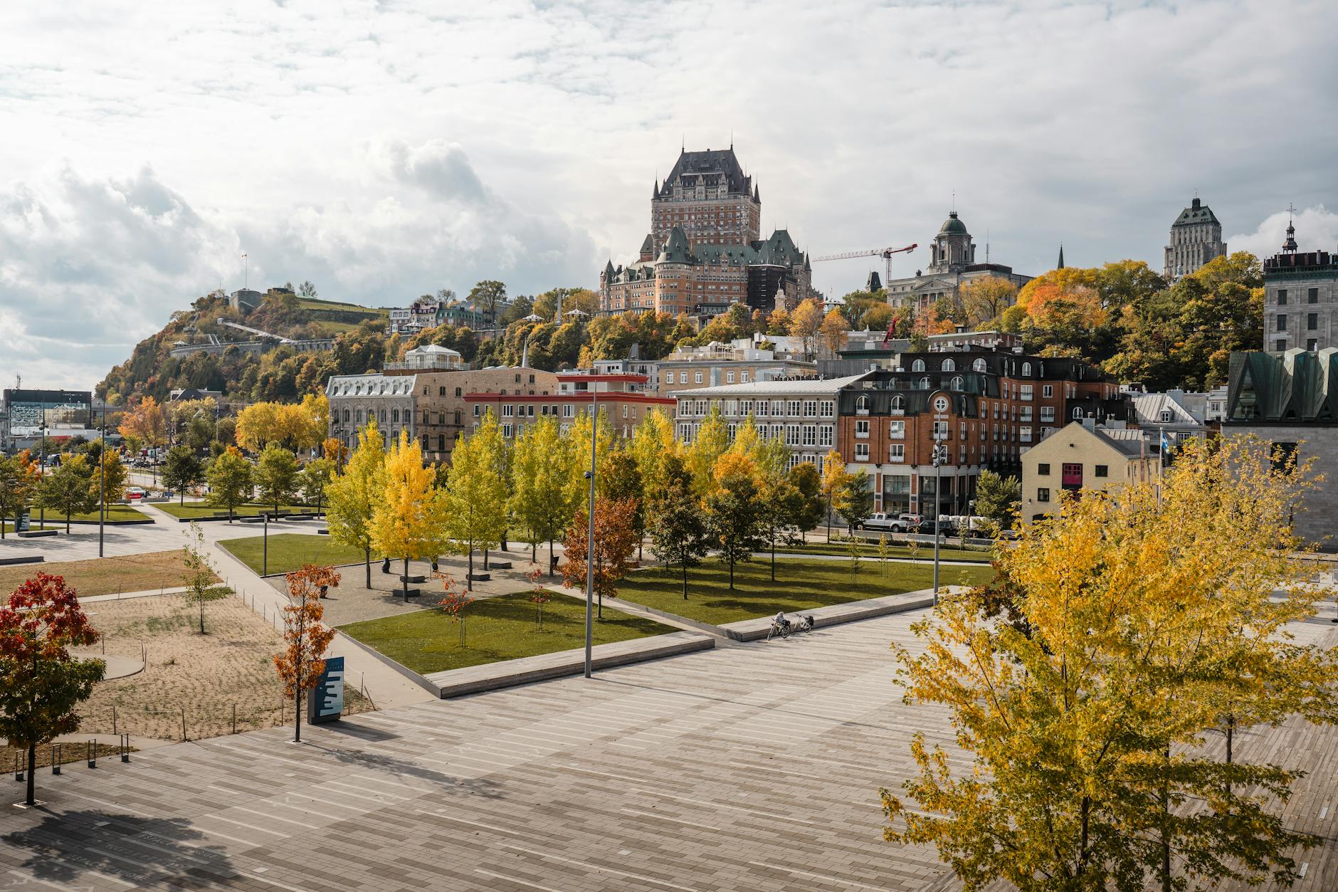 Autumn view of Chateau Frontenac and Old Quebec City