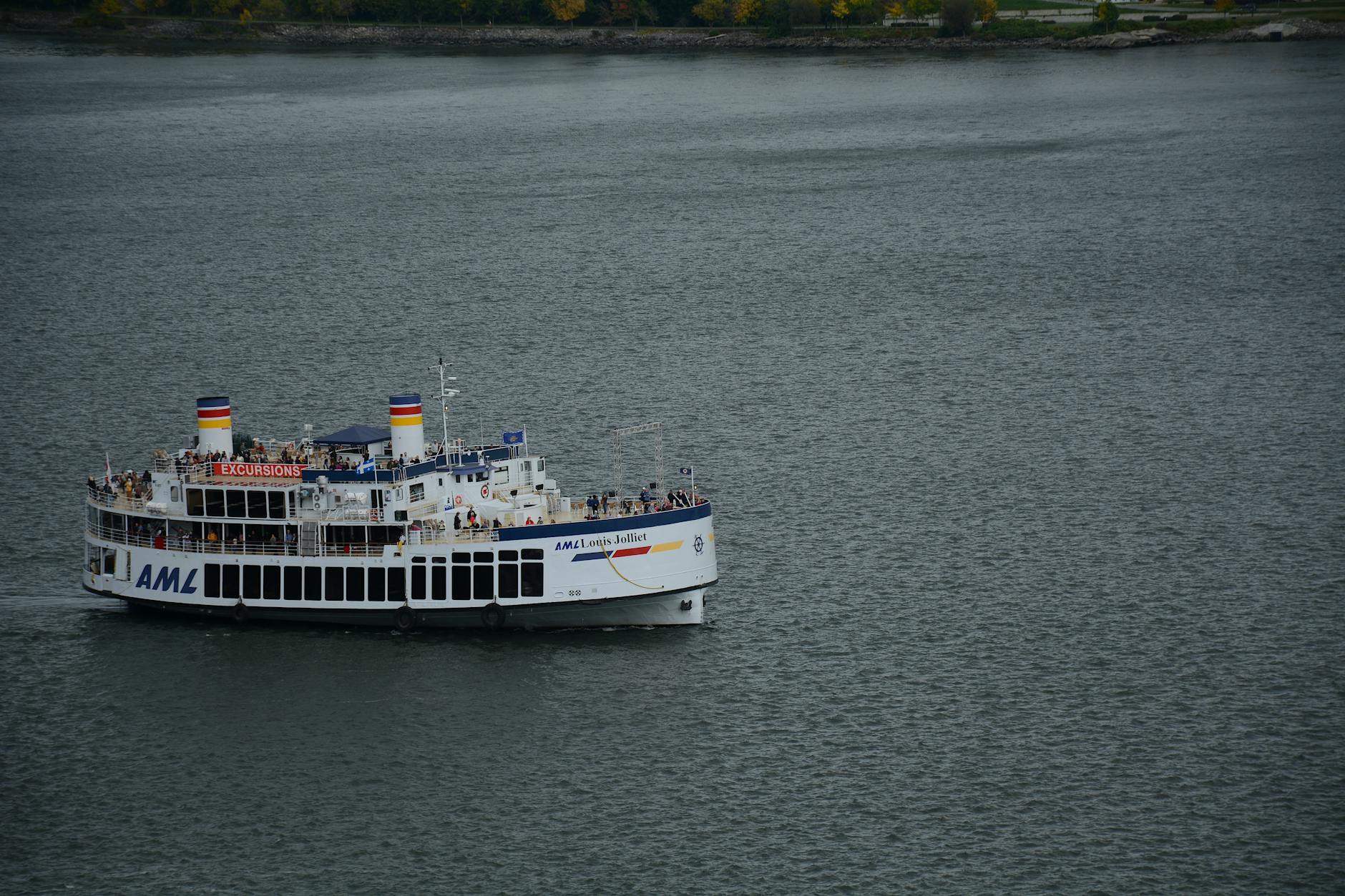Passenger ferry on the St. Lawrence River near Quebec City