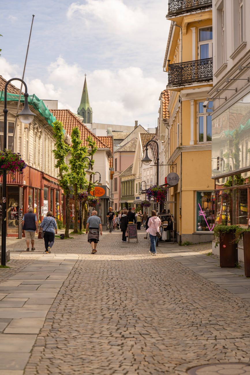 Stavanger street scene for conference lodging and arrival planning.