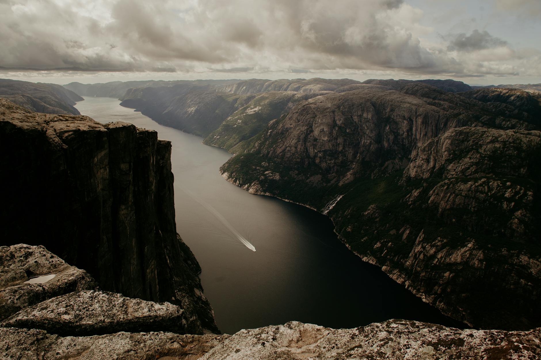 Lysefjord boat scene for Stavanger cruise excursion planning.
