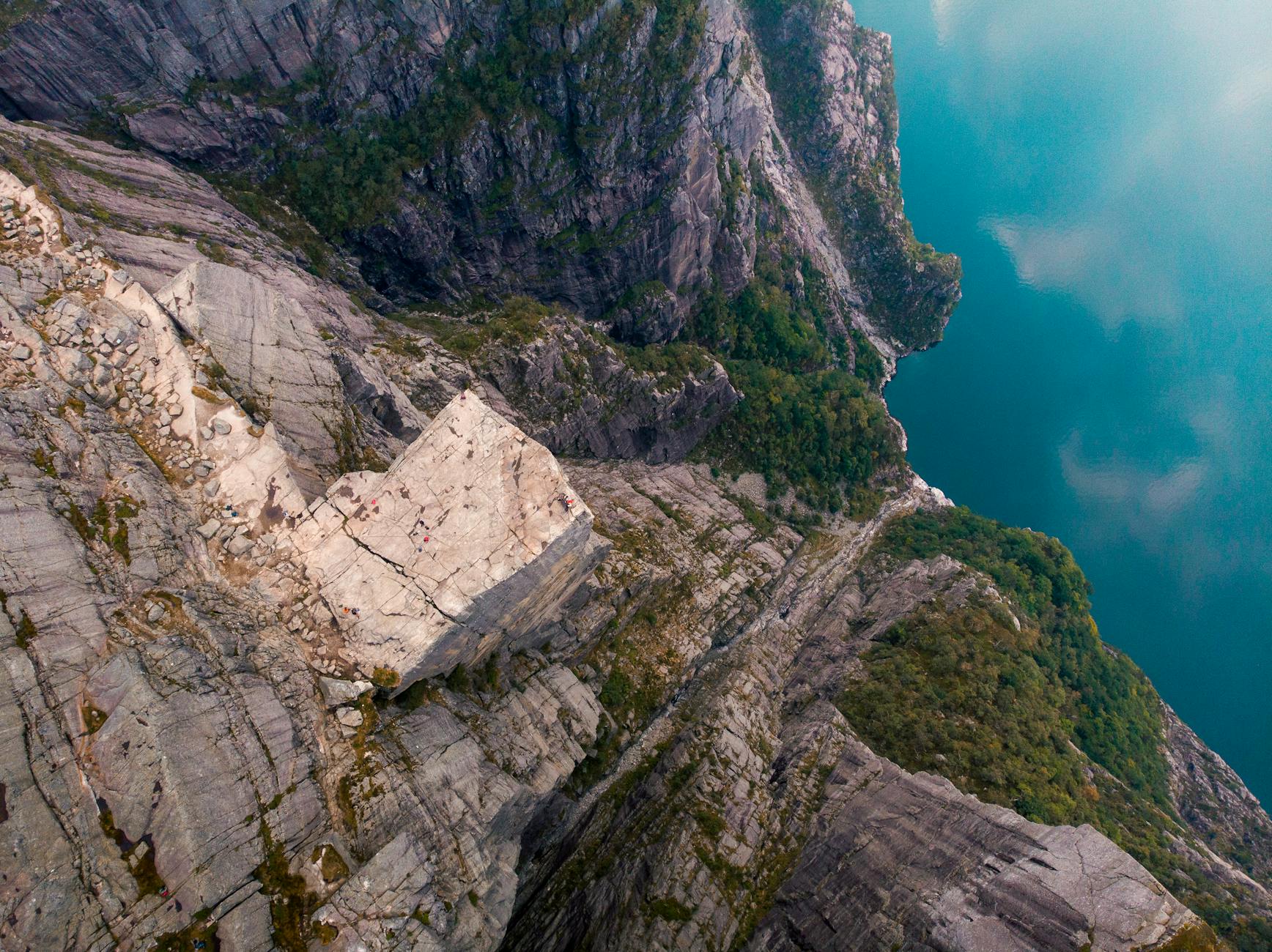 Aerial view of Pulpit Rock for Stavanger repeat visitor day-trip planning.