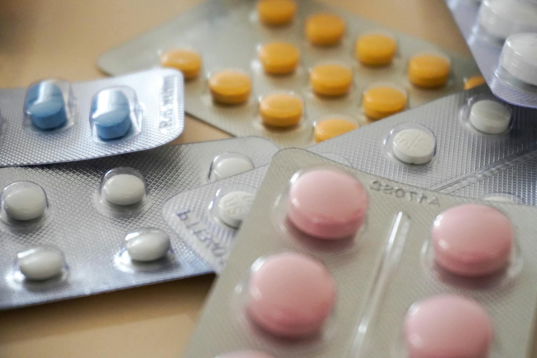 Medication blister packs for Stavanger medical-constraints packing planning.
