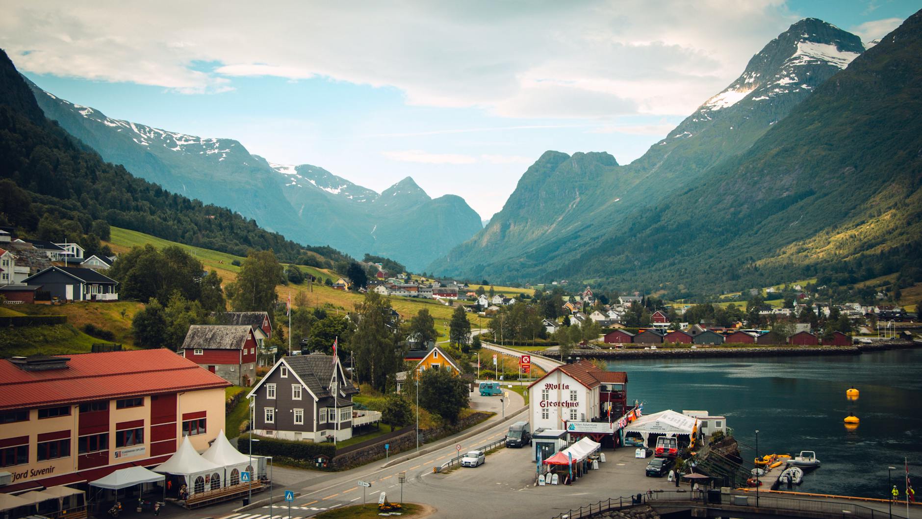Fjord village landscape near Stavanger for woman traveler trip planning.