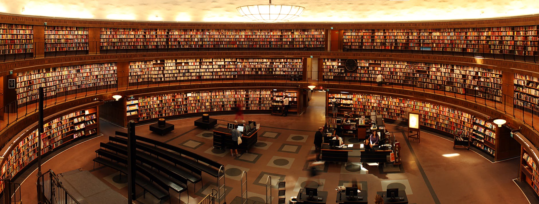 Library room for Stockholm academic conference venue planning.