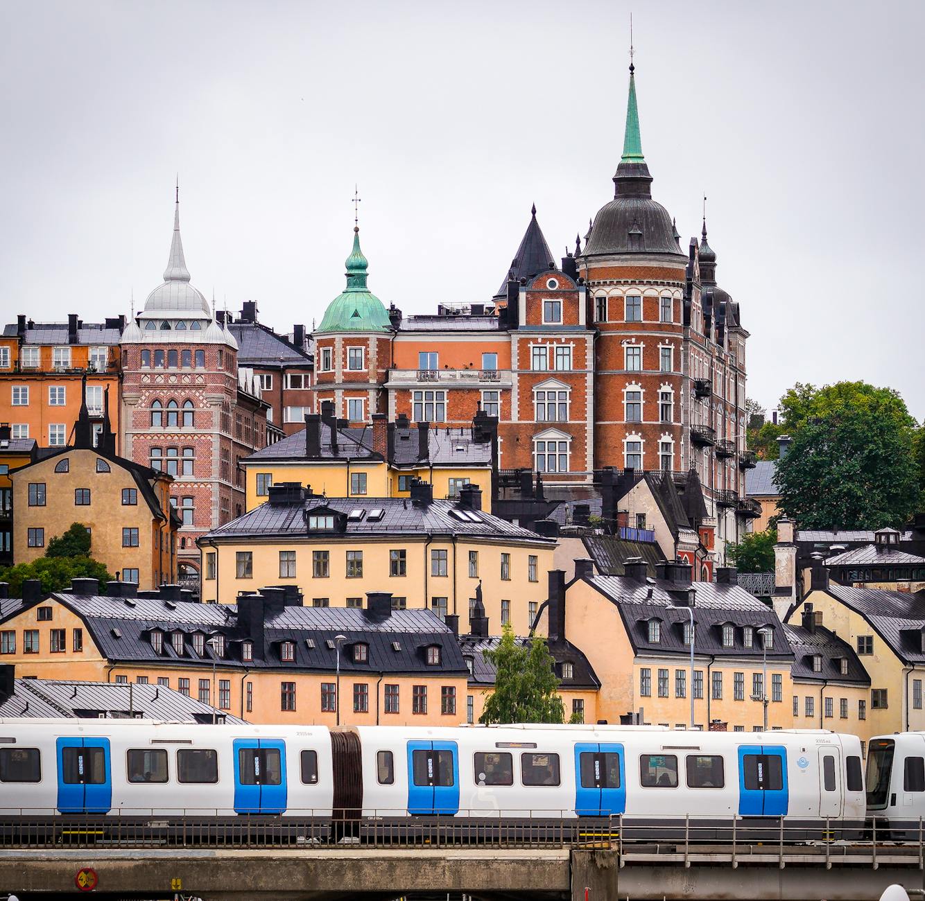 Stockholm train and architecture for budget travel planning.
