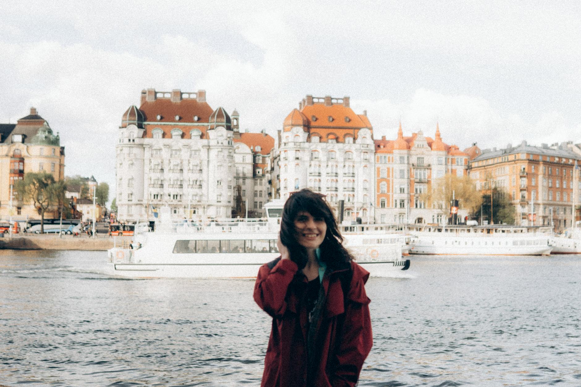 Creator by Stockholm waterfront for short content trip planning.