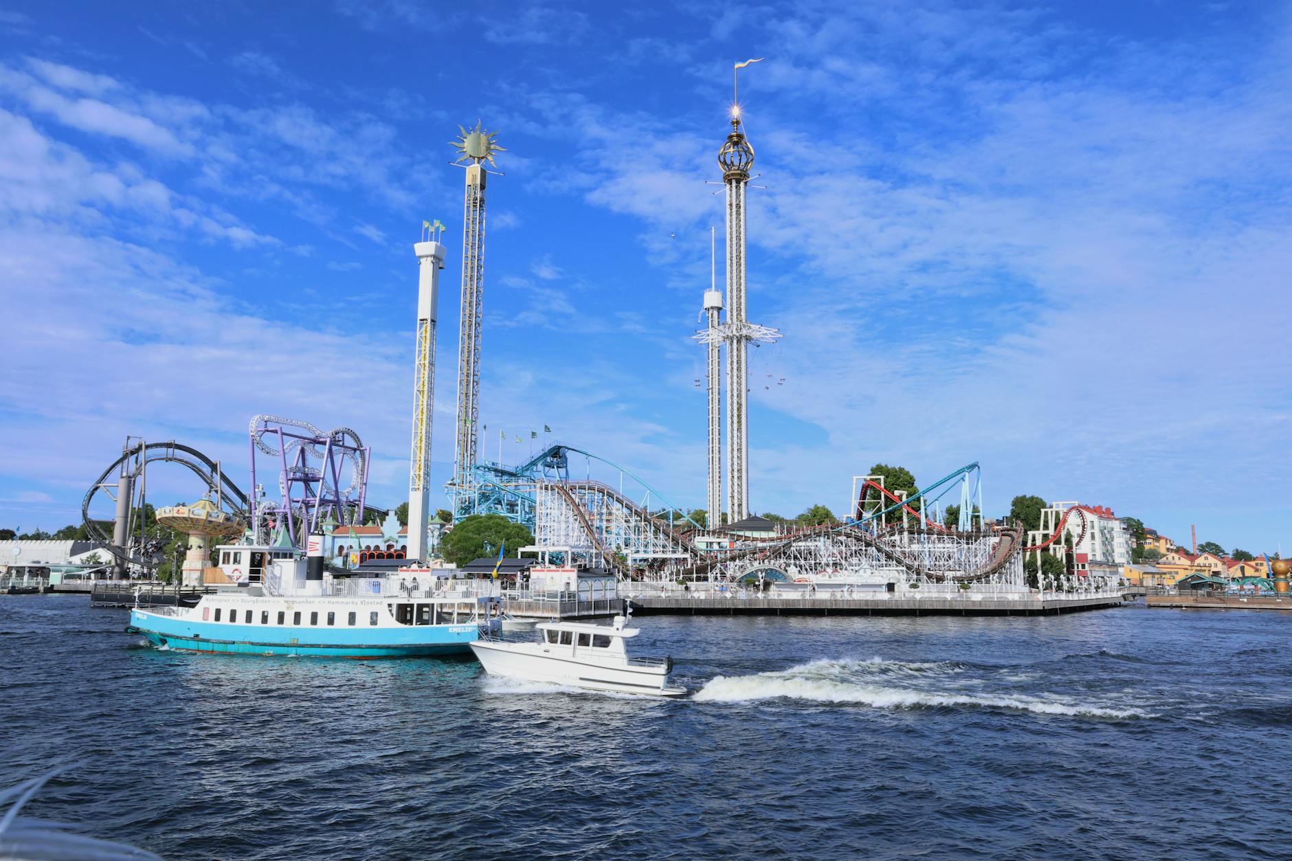 Grona Lund amusement park by the water for Stockholm family planning.