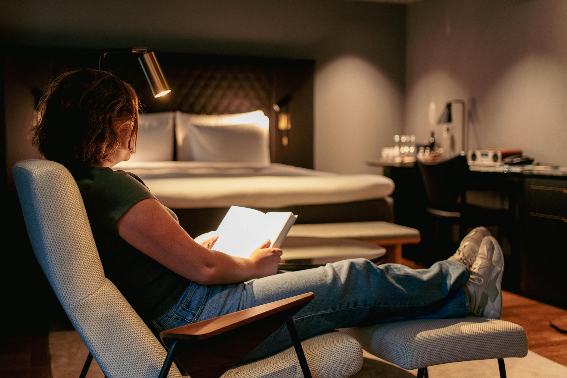 Comfortable Stockholm hotel room for luxury traveler planning.