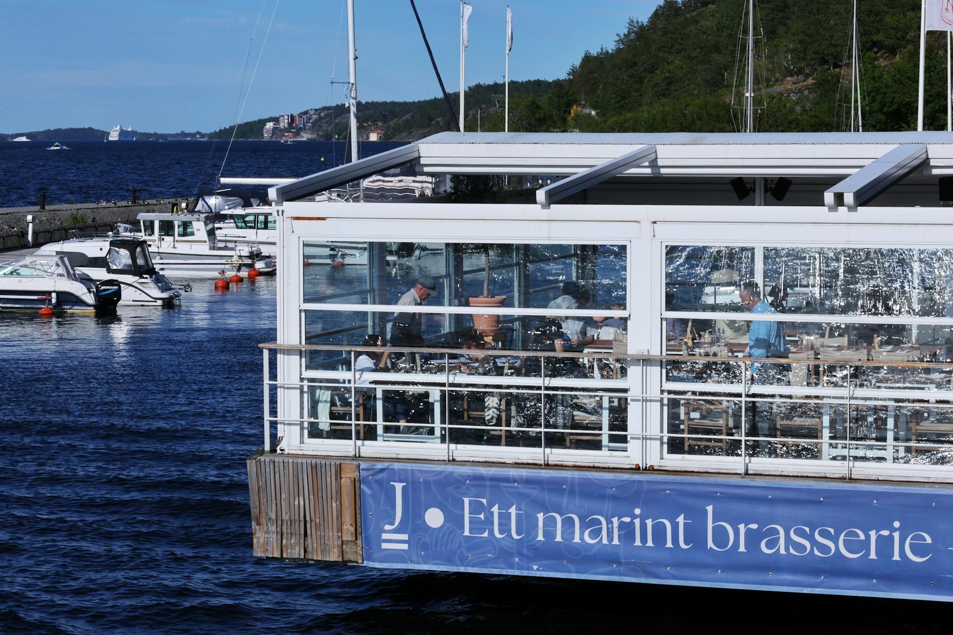 Waterfront dining in Stockholm for luxury restaurant planning.