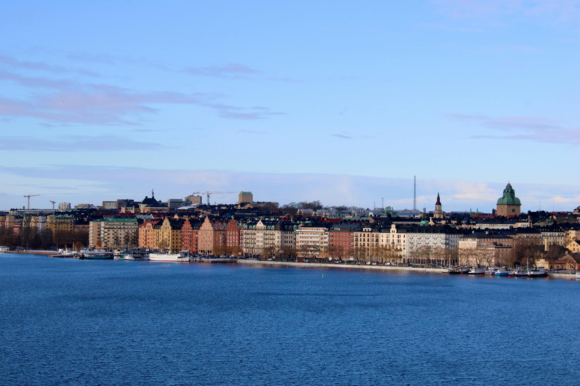 Spring waterfront view in Stockholm for repeat leisure visitor planning.