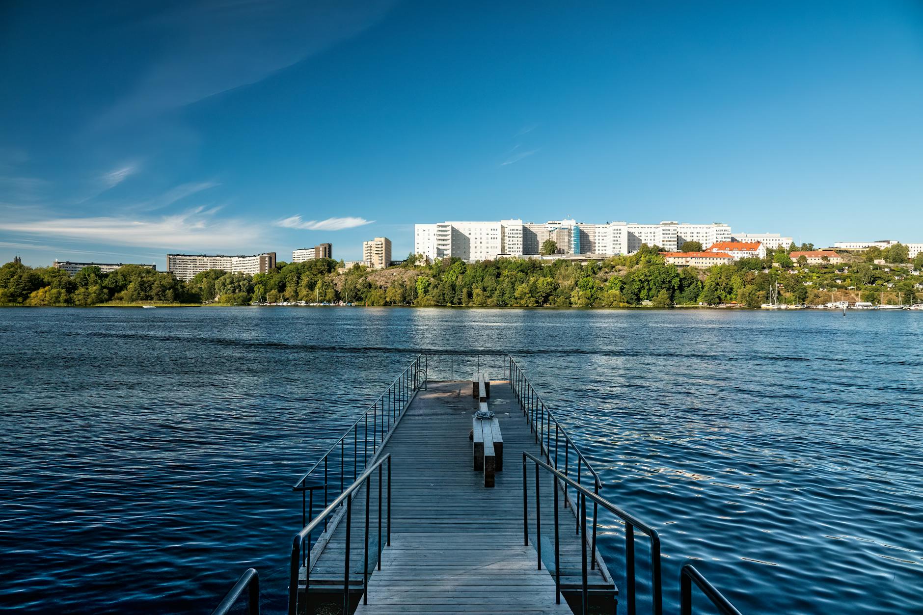Calm Stockholm waterfront pier for repeat visitor meal and walk planning.