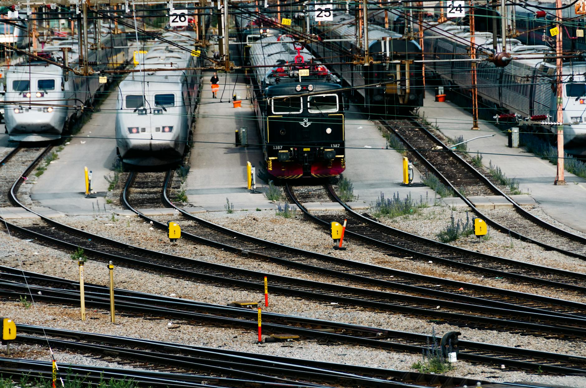 Stockholm railway station trains for sales traveler arrival planning.