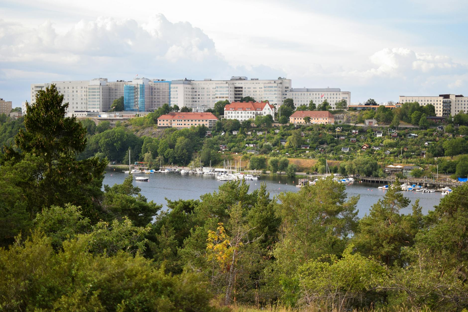 Calm Stockholm bay view for medical-constraint travel planning.