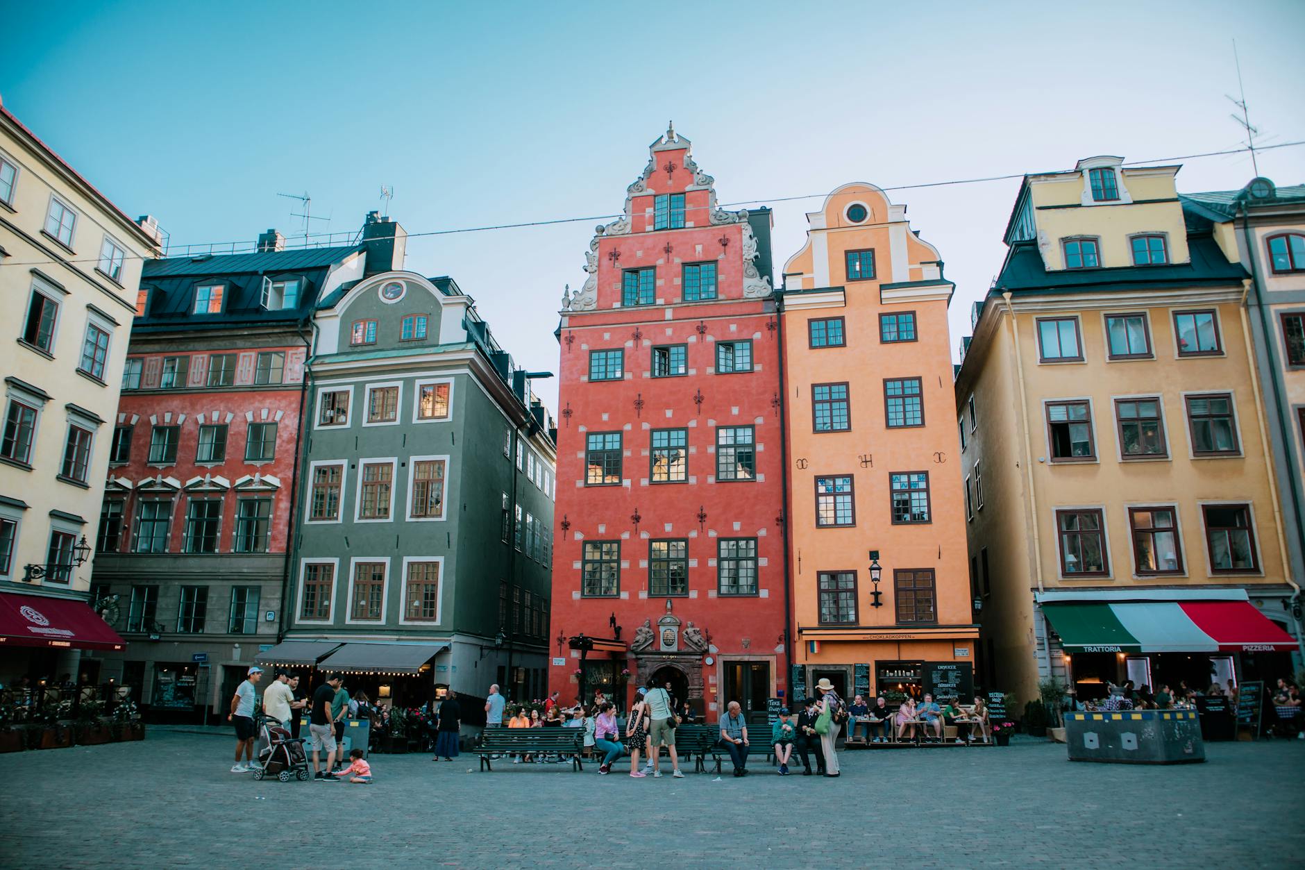 Stockholm Gamla Stan square for volunteer lodging geography planning.