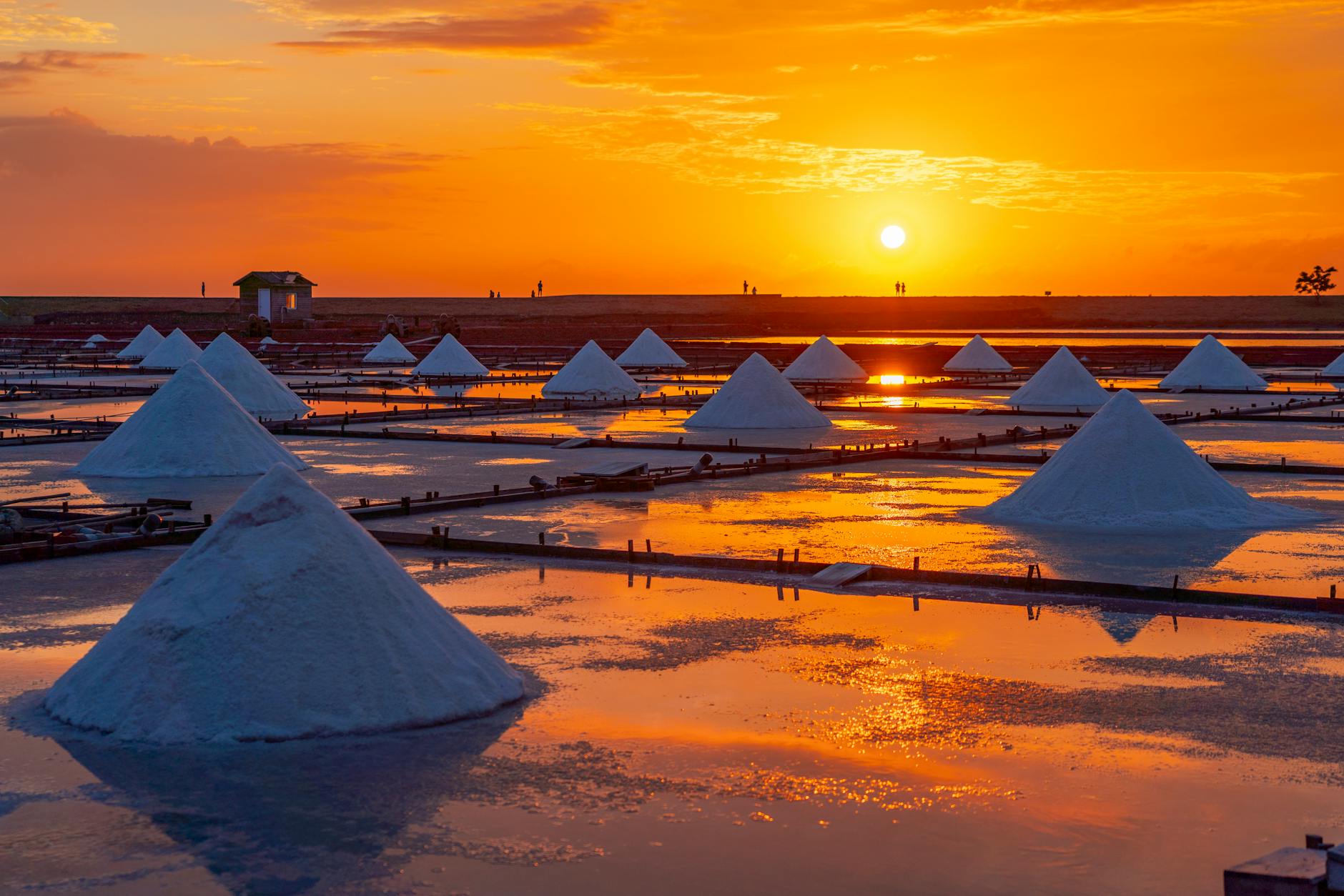 Tainan coastal salt fields and port-call route planning context.