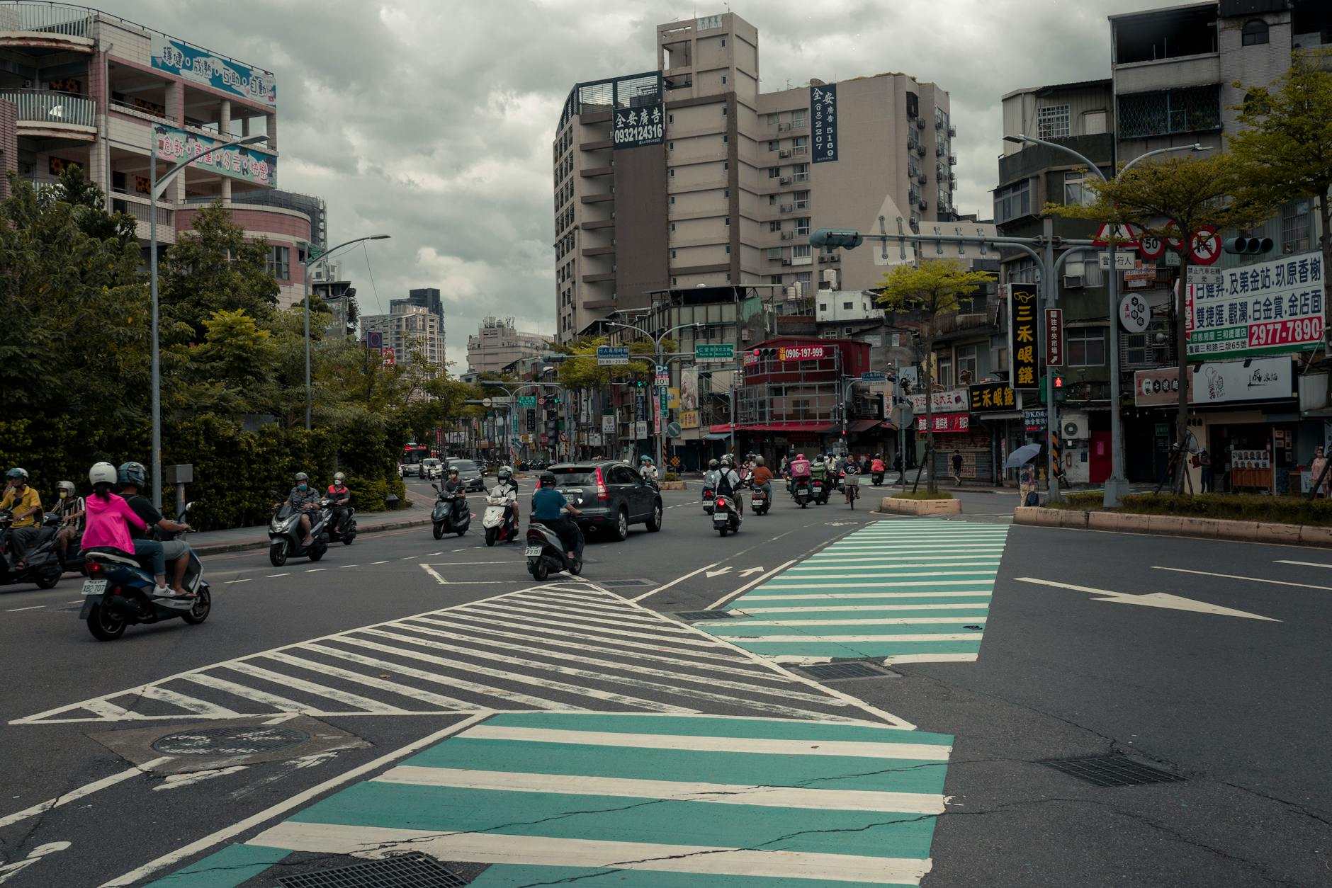 Taipei night street and journalist filing logistics planning context.