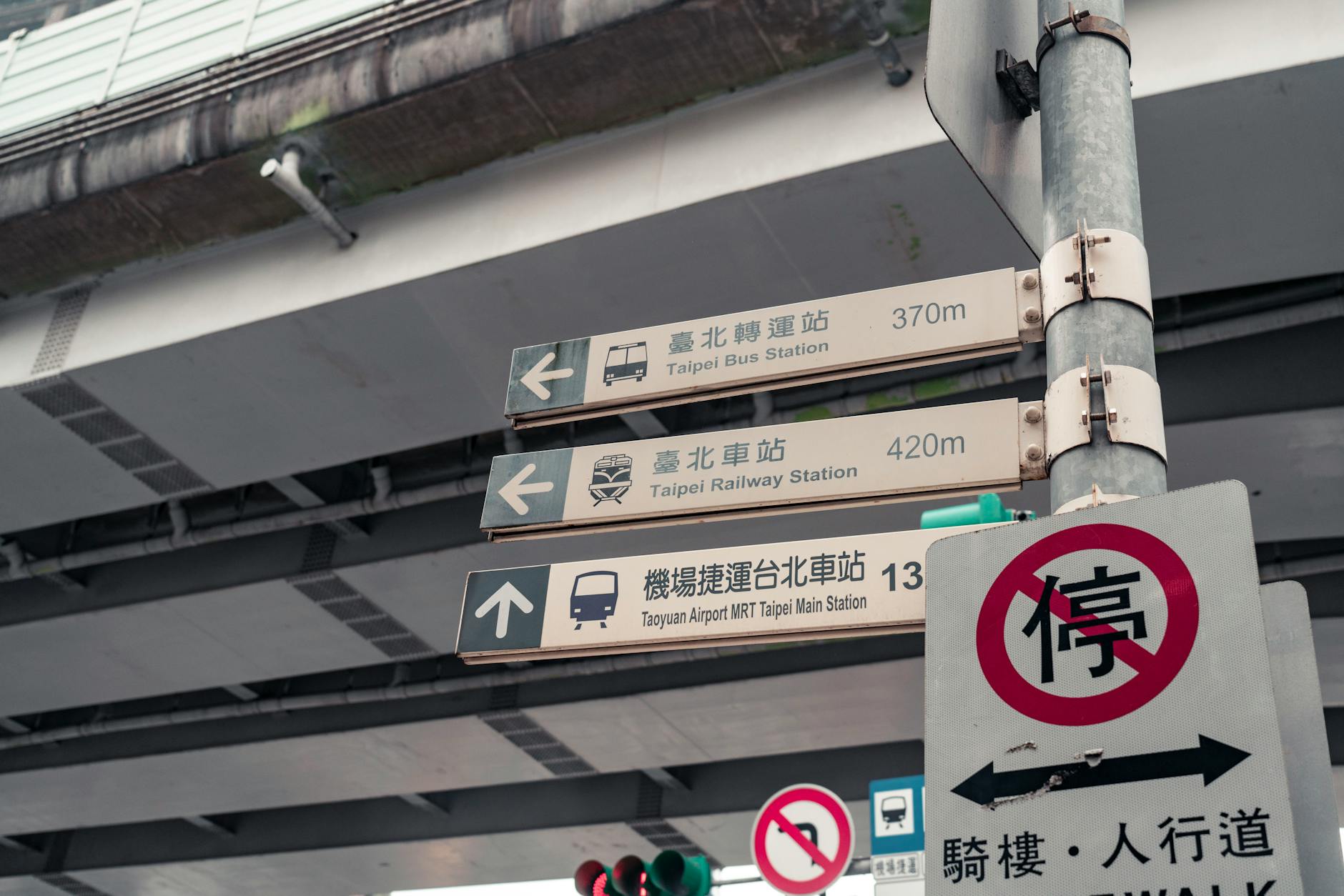 Taipei MRT and older traveler arrival planning context.