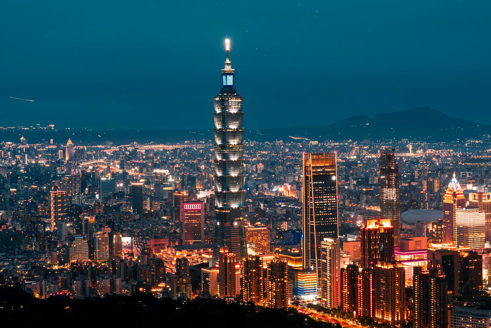 Taipei skyline and medical-constraints traveler planning context.
