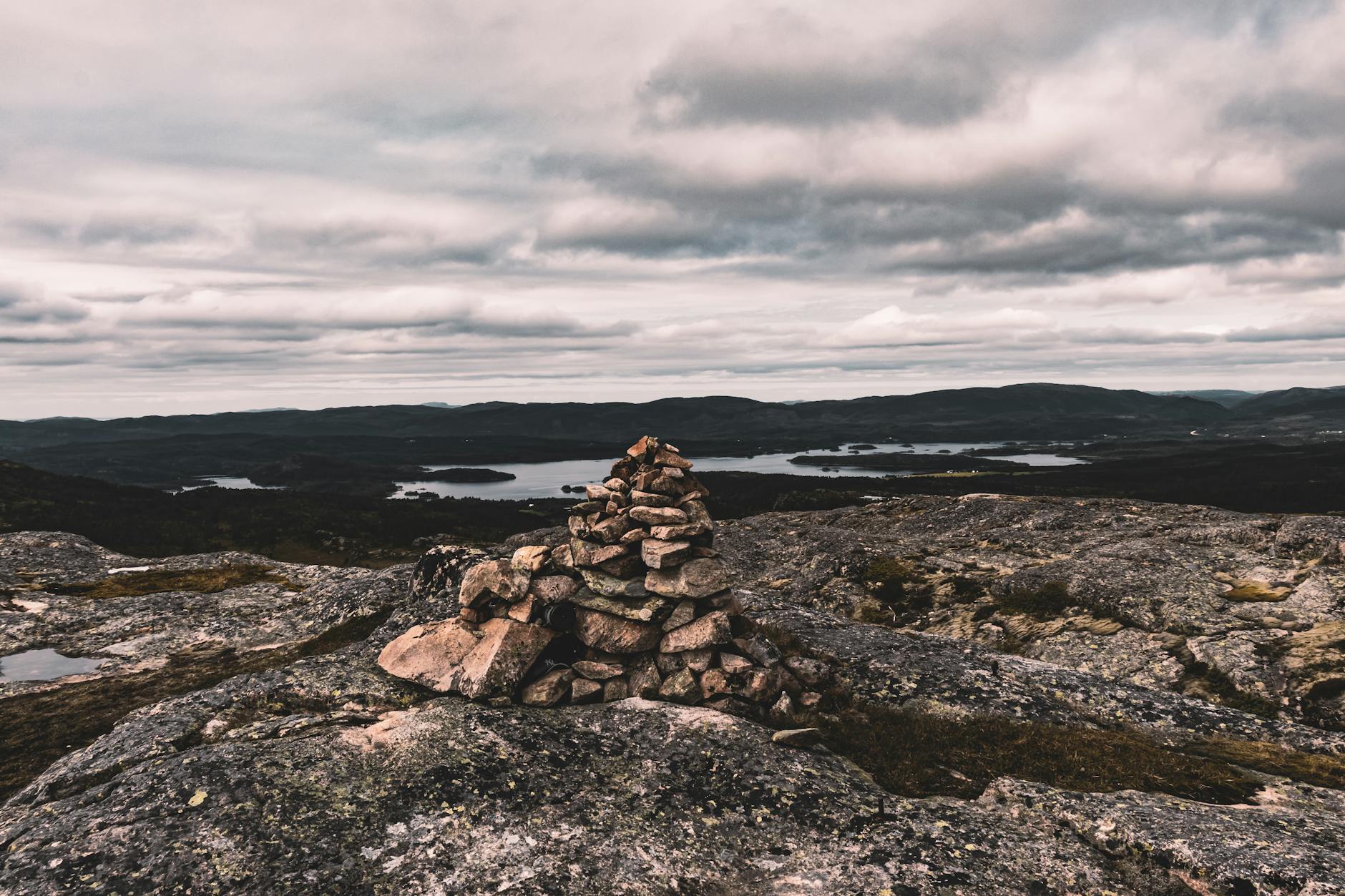 Mountain top above a fjord for Trondheim outdoor transport planning.