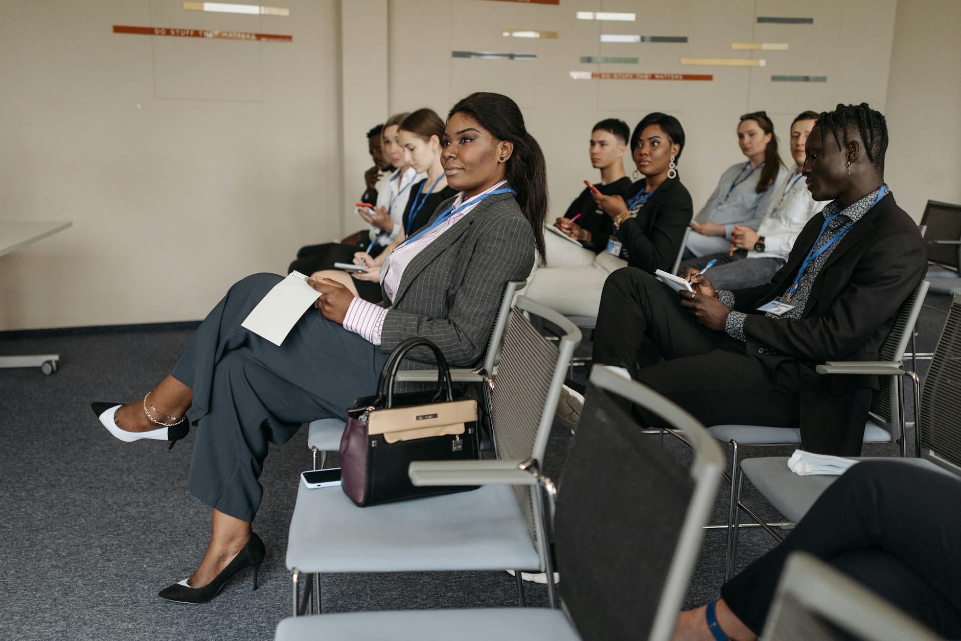 Conference room audience for Trondheim event transport planning.