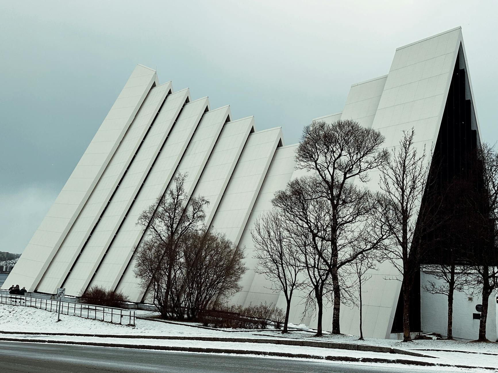 Norwegian cathedral in winter for Trondheim religious travel planning.