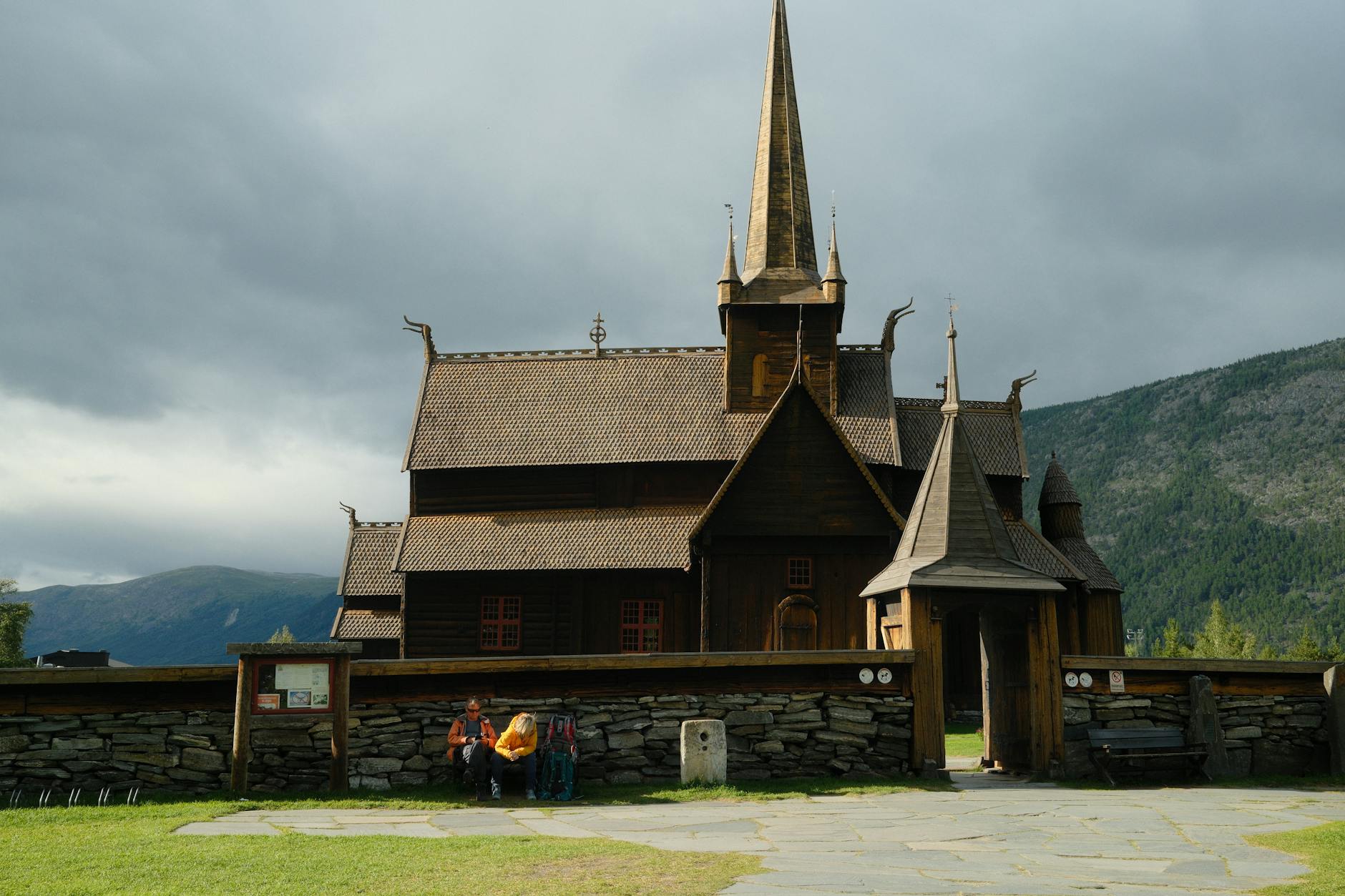 Norwegian stave church for Trondheim pilgrimage travel planning.