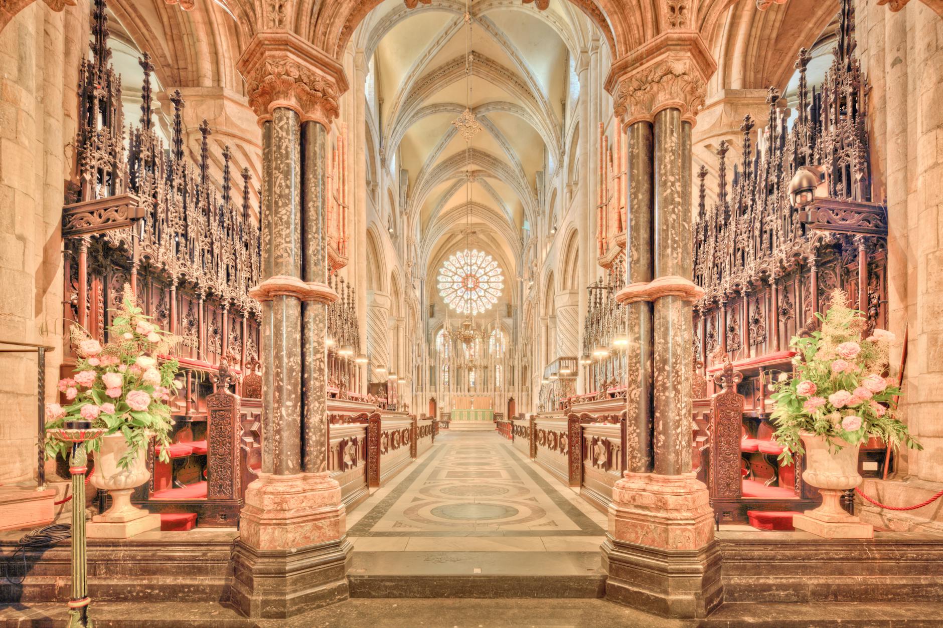Cathedral interior for Trondheim religious travel report planning.