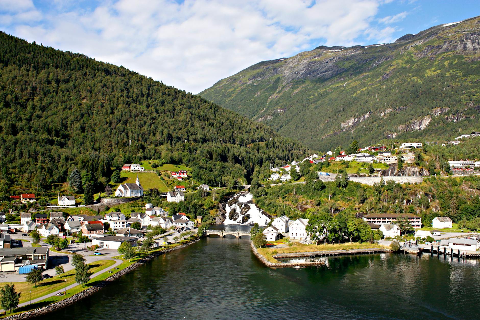 Norwegian fjord town for repeat leisure route planning.