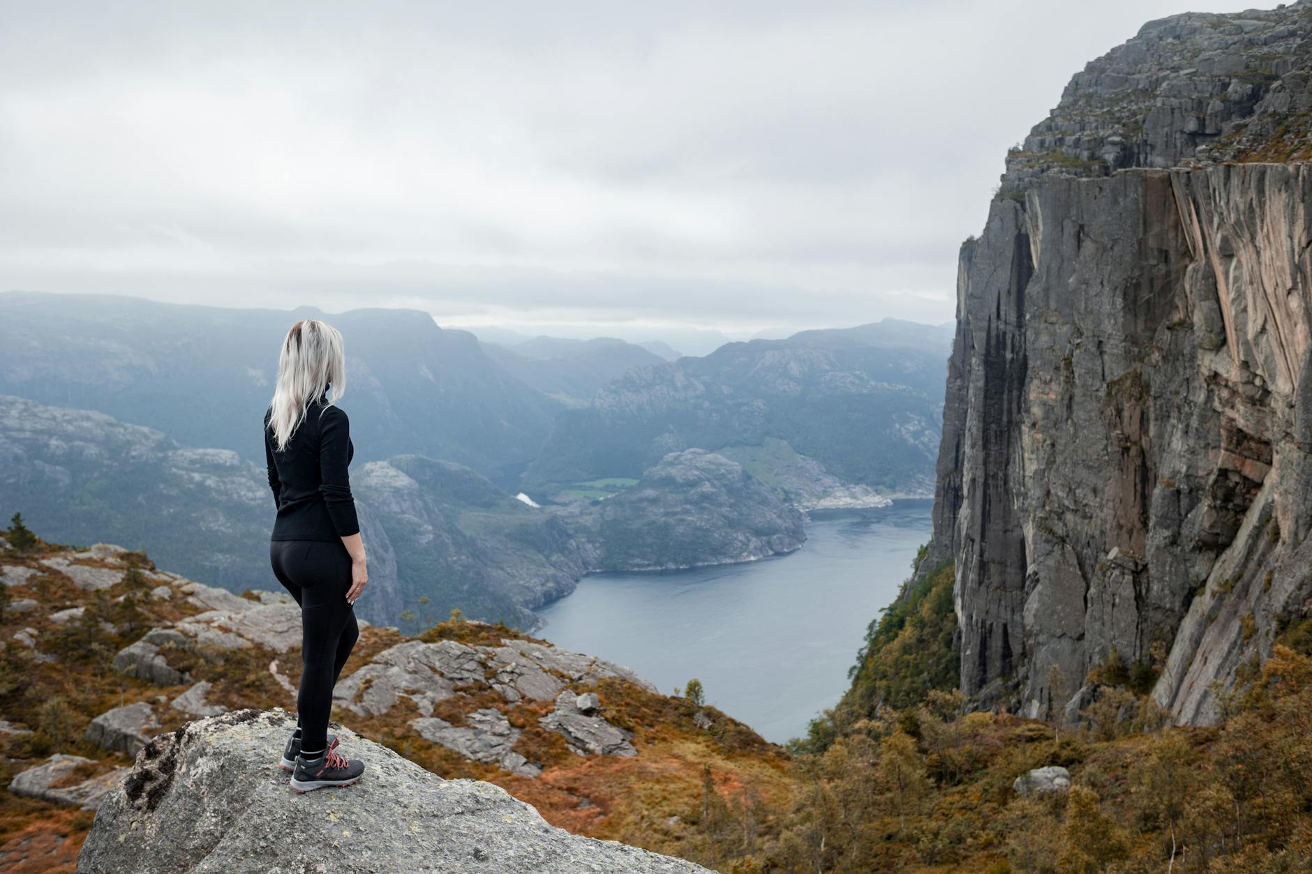 Solo hiker in Norway for Trondheim personal safety and outing planning.