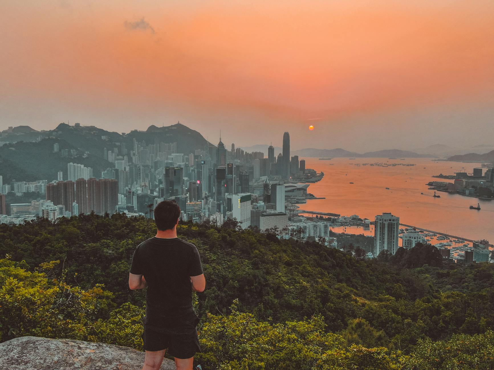 Hong Kong transit and outdoor traveler weather planning context.