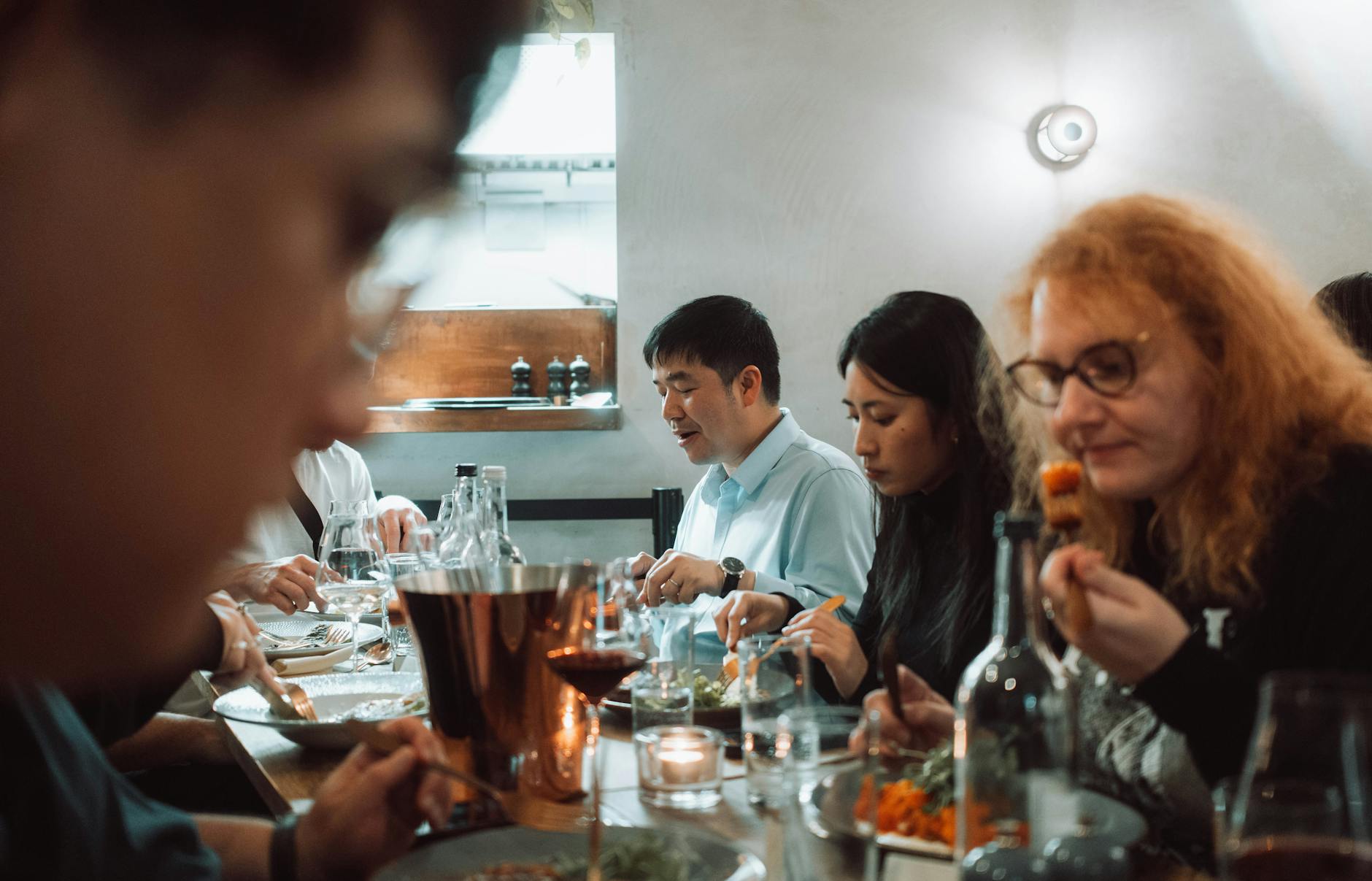 Restaurant and consultant client dinner planning context.