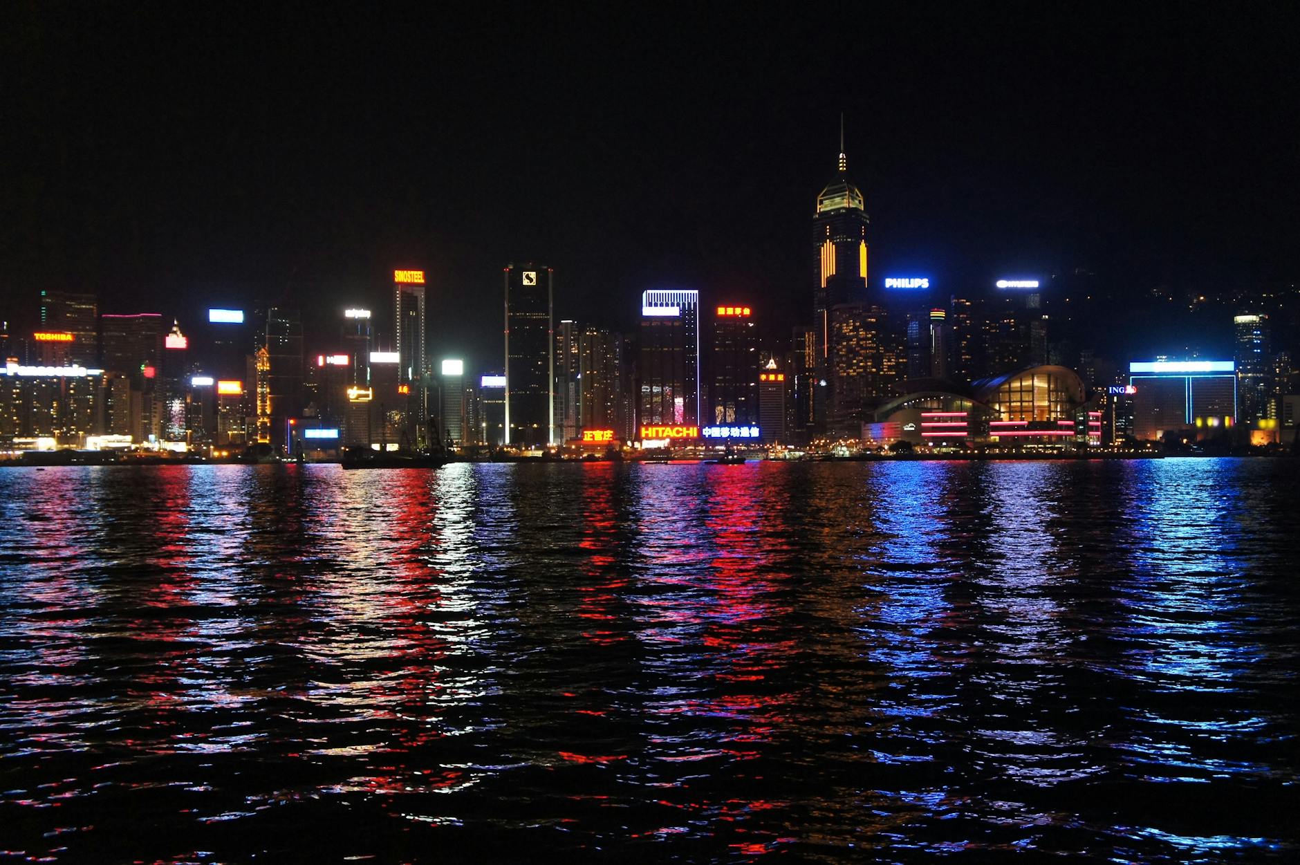 Tsim Sha Tsui night skyline and older traveler planning context.