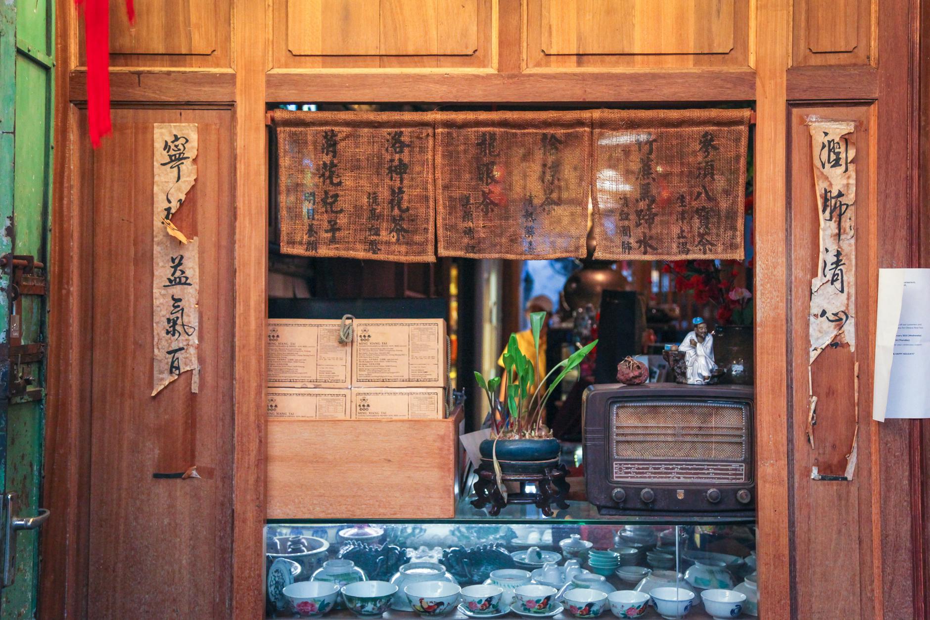 Restaurant setting and older traveler meal planning context.