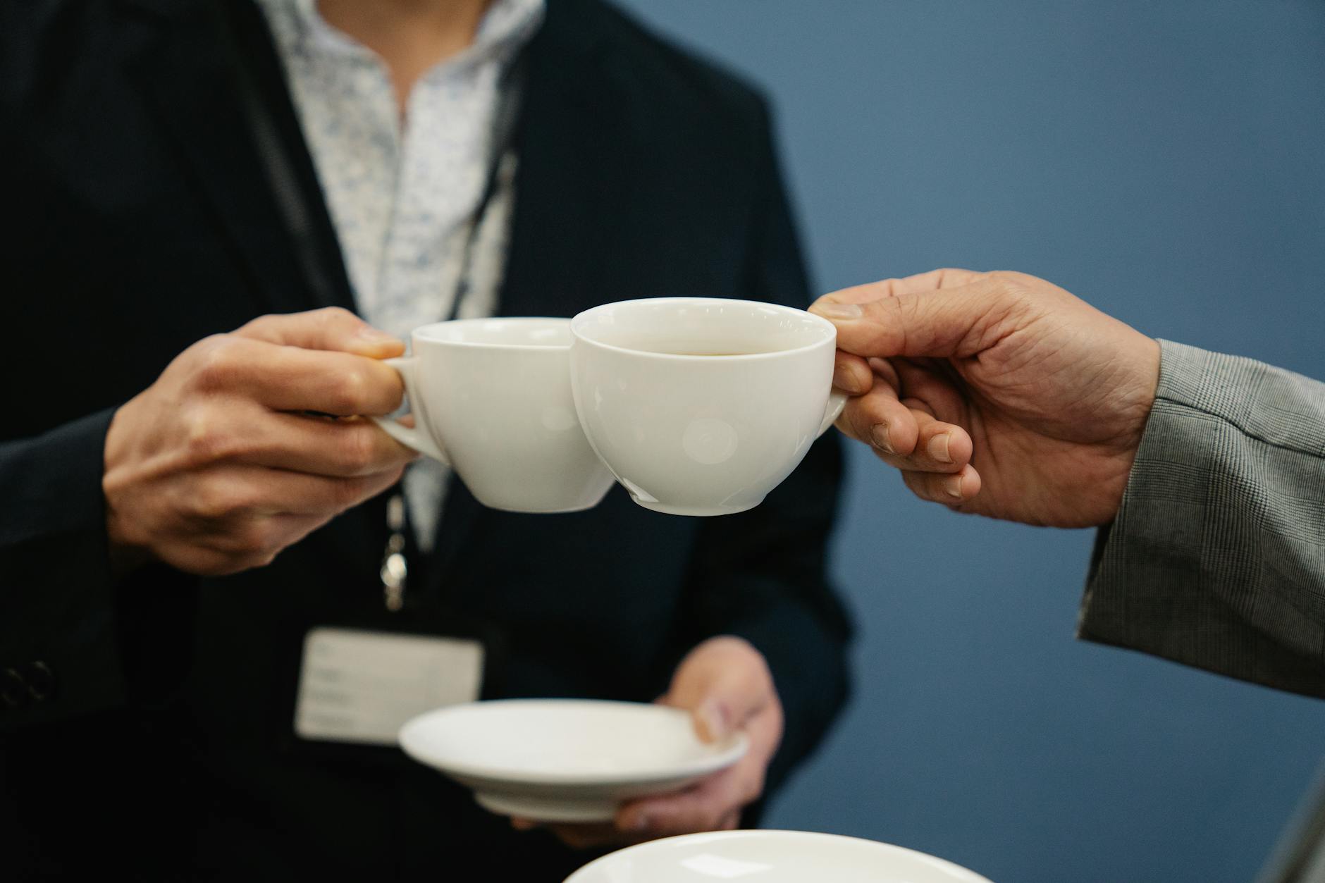 Wan Chai academic coffee meeting and presentation preparation context.