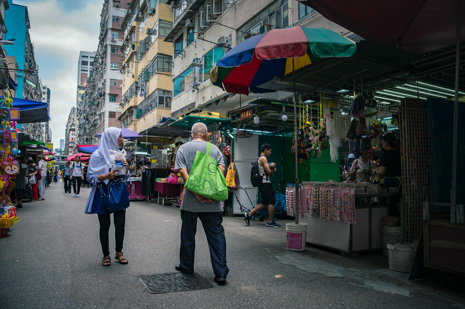 Wan Chai night street and outdoor traveler evening planning context.