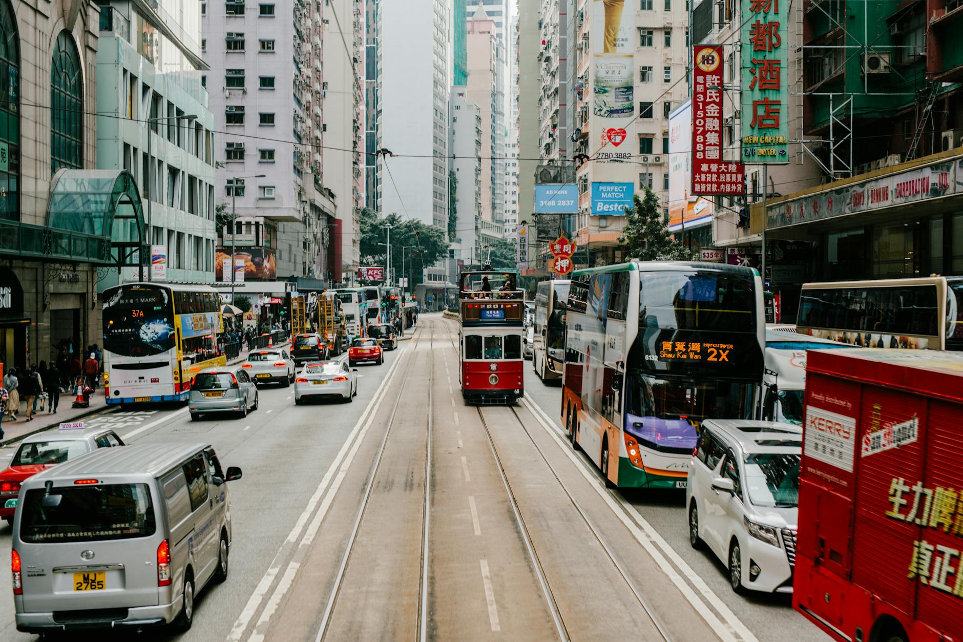 Wan Chai tram and first-time visitor movement planning context.