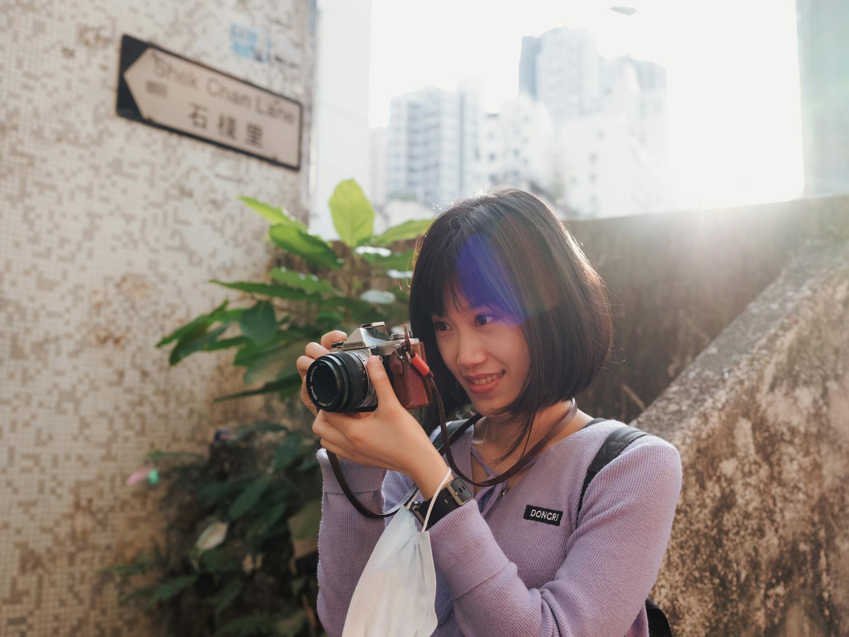 Wan Chai student on short program and street planning context.