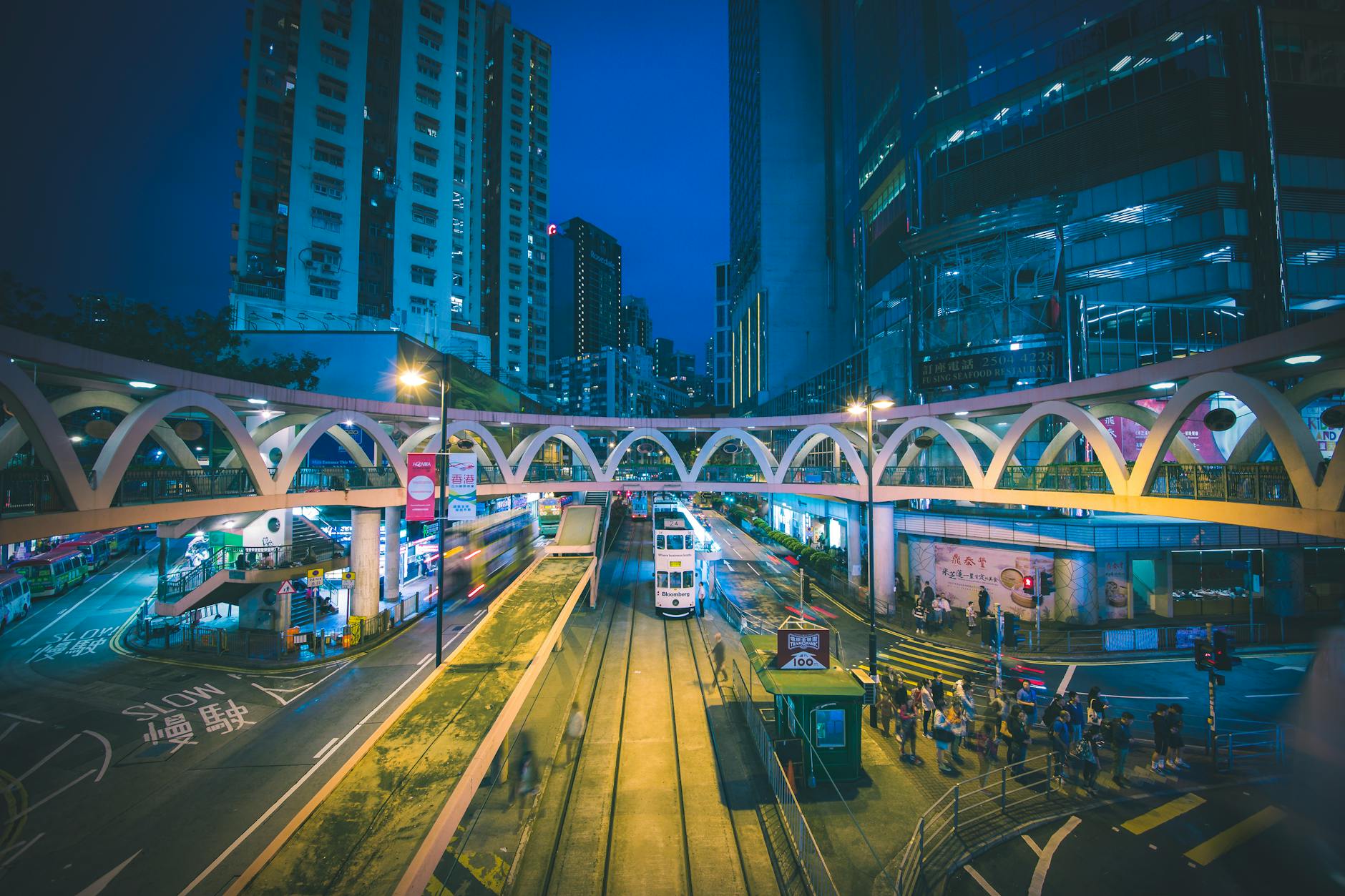 Hong Kong tram and transit route planning context.