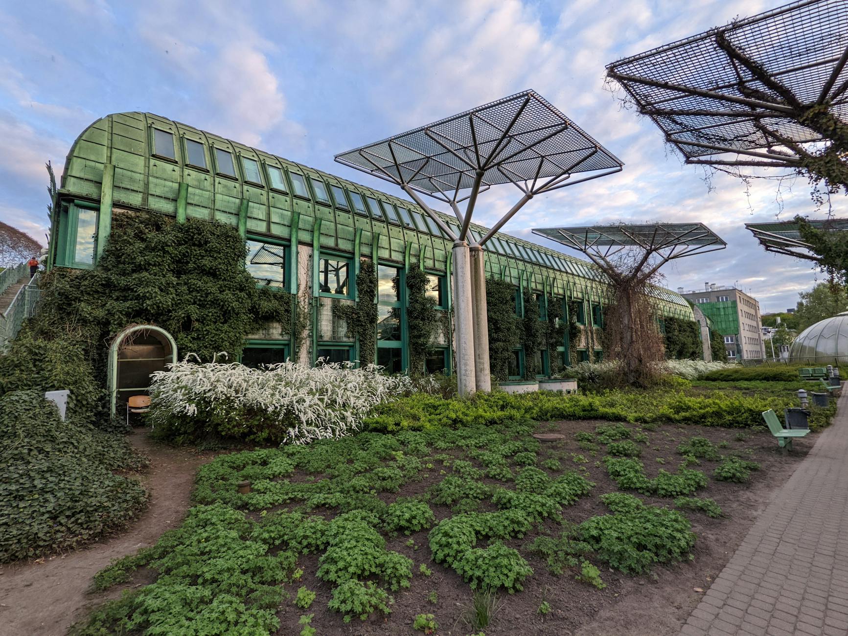 Warsaw library and study setting for academic conference materials planning.