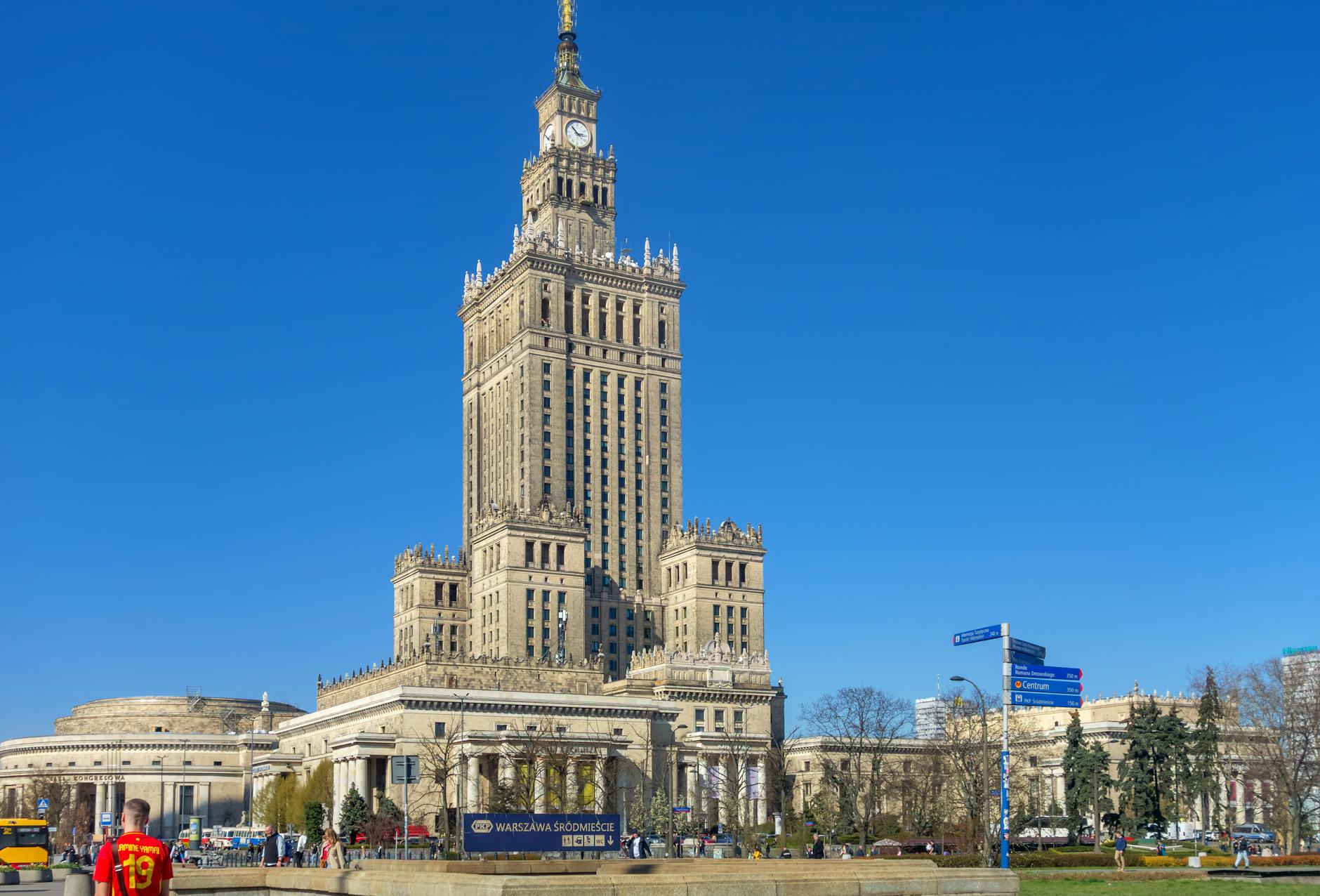 Warsaw city center and Palace of Culture area for conference arrival planning.